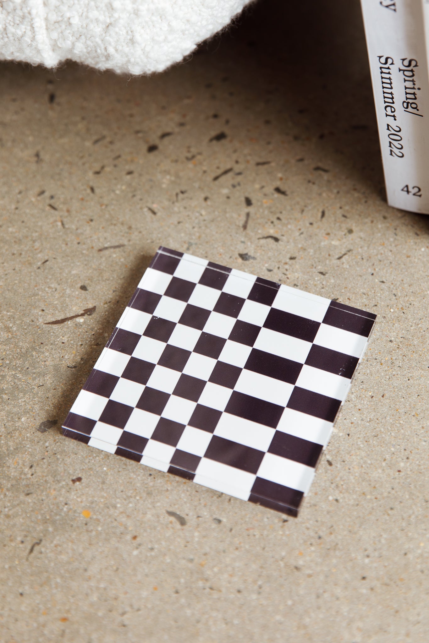 Paradiso 4pc Chessboard Acrylic Coaster Set by Selfie Leslie Australia