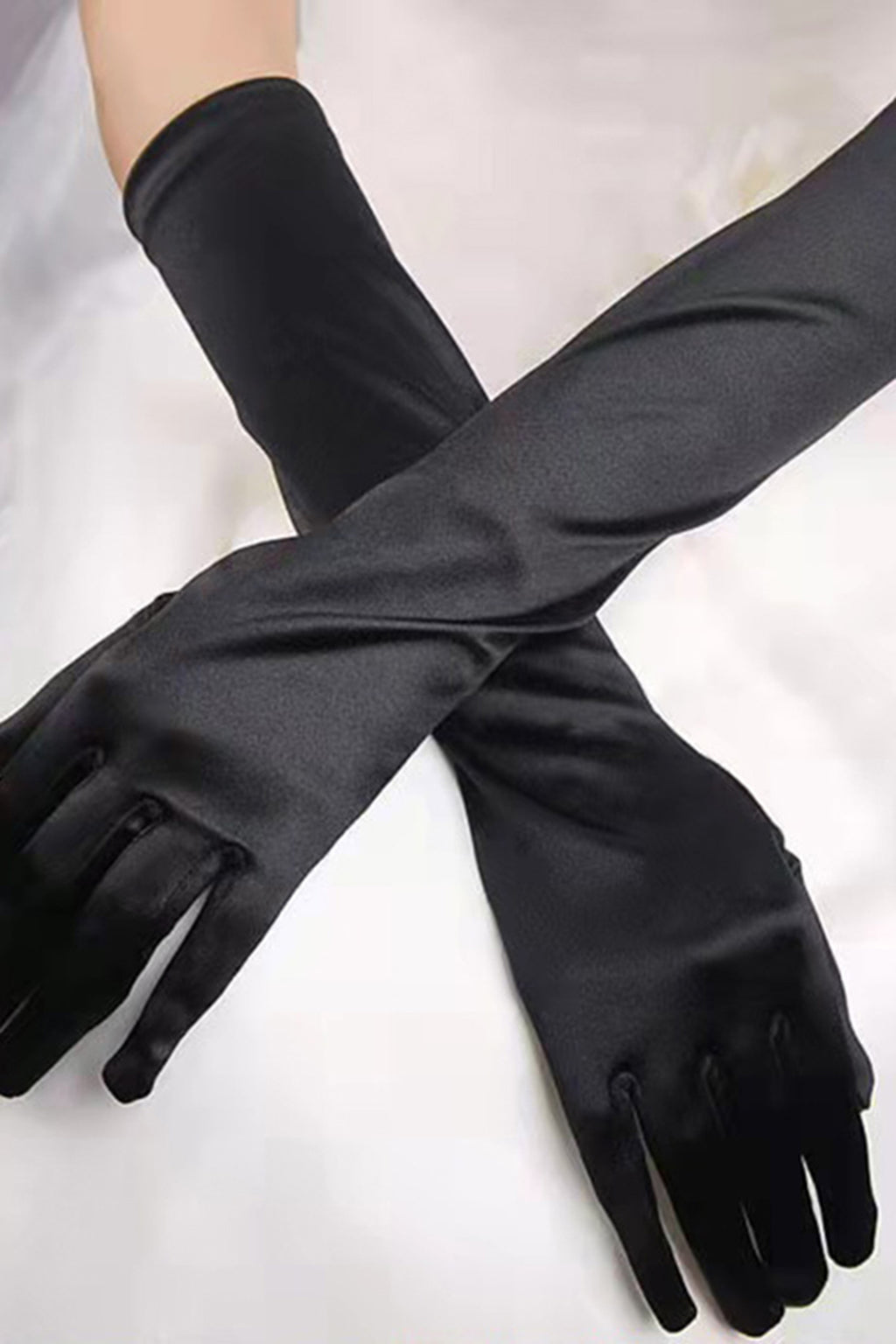 Bella Satin Gloves Black by Selfie Leslie Australia