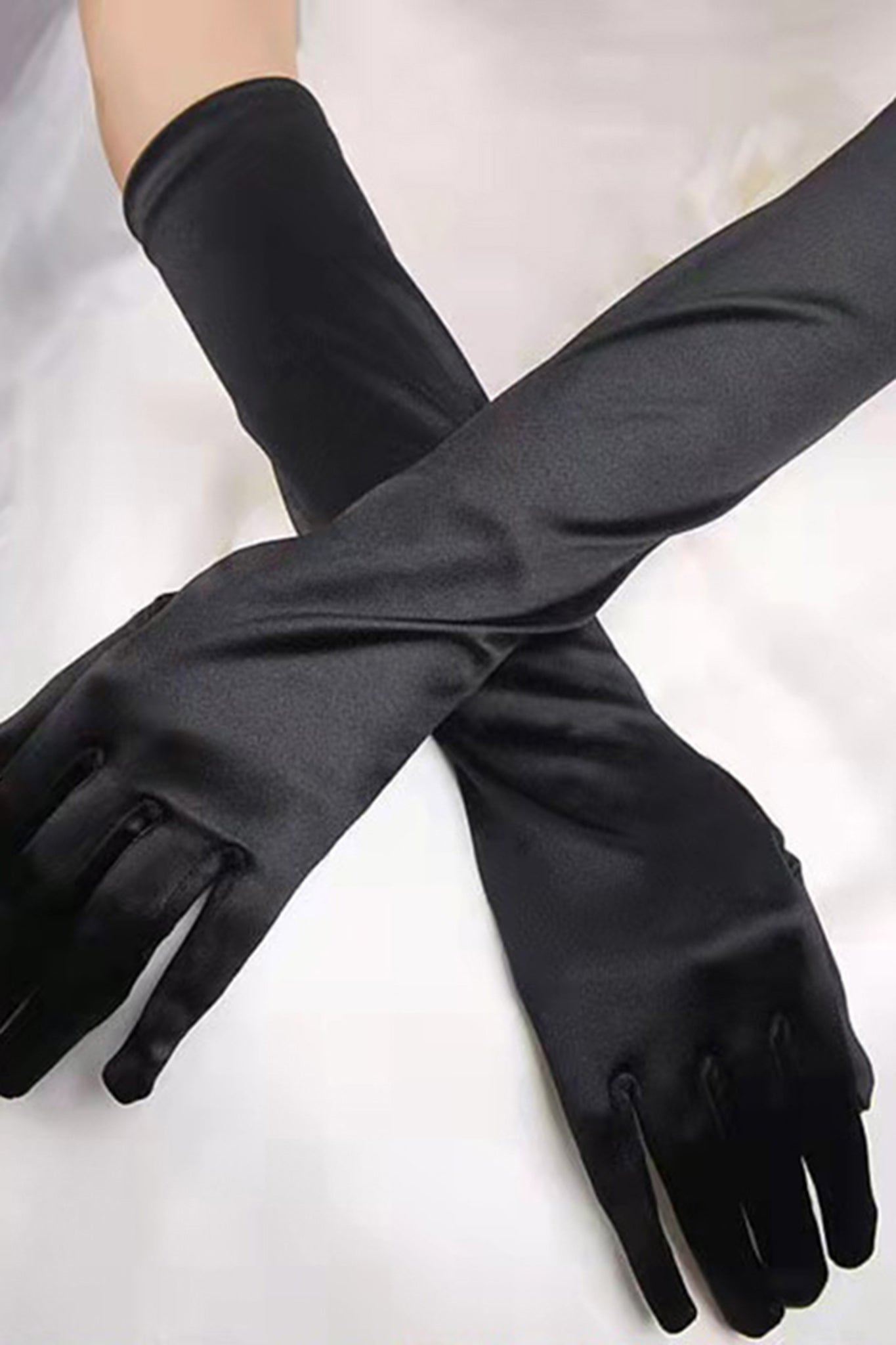 Bella Satin Gloves Black by Selfie Leslie Australia