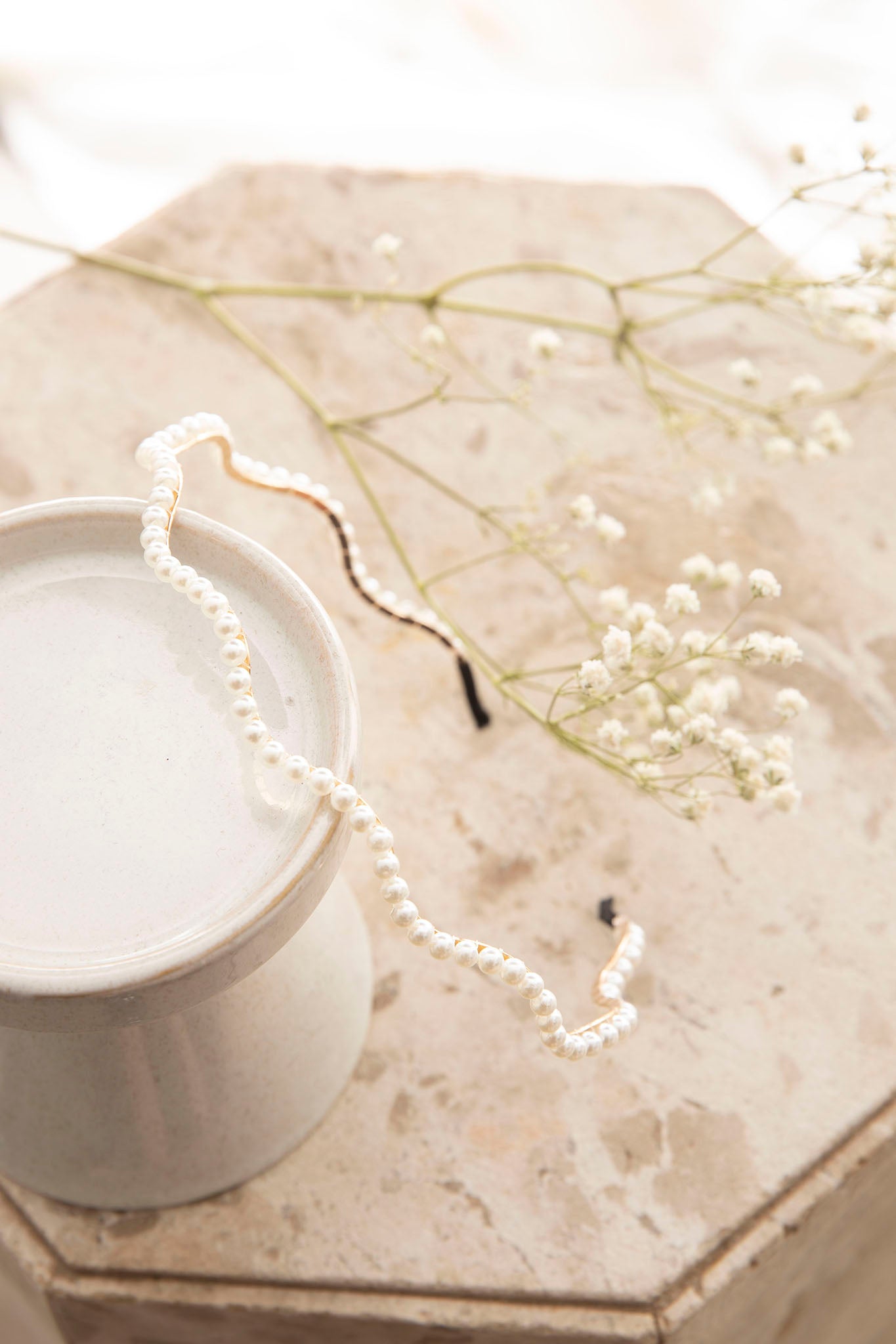 Arabelle Pearl Wavy Headband by Selfie Leslie