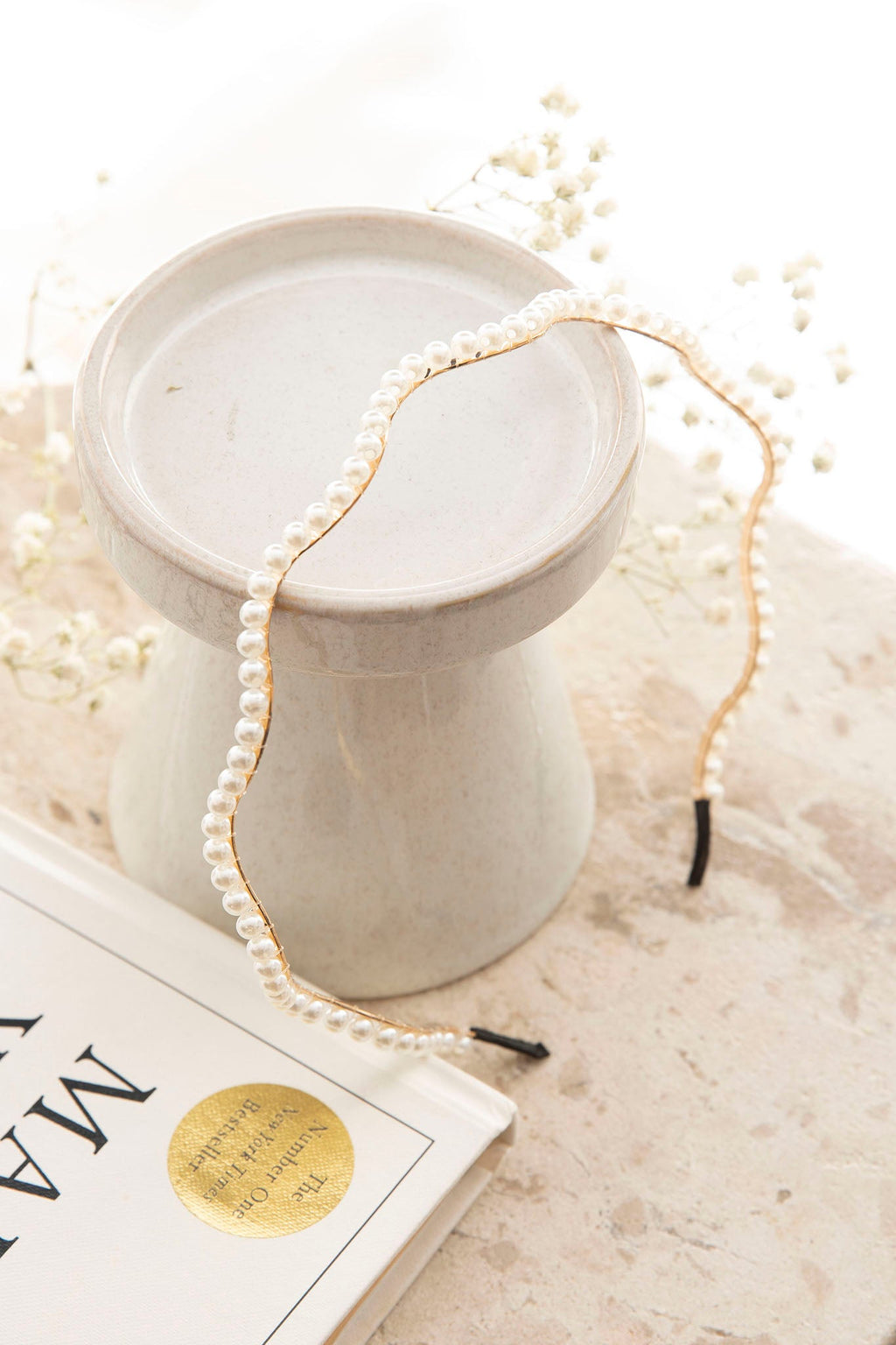 Arabelle Pearl Wavy Headband by Selfie Leslie