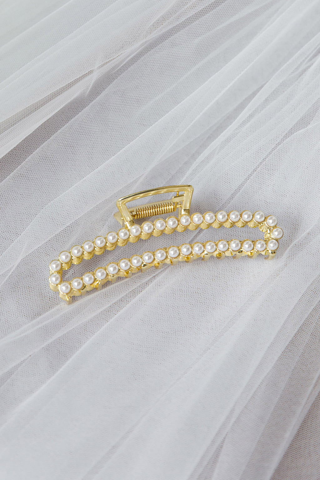 Ellie Pearl Square Claw Gold by Selfie Leslie Australia