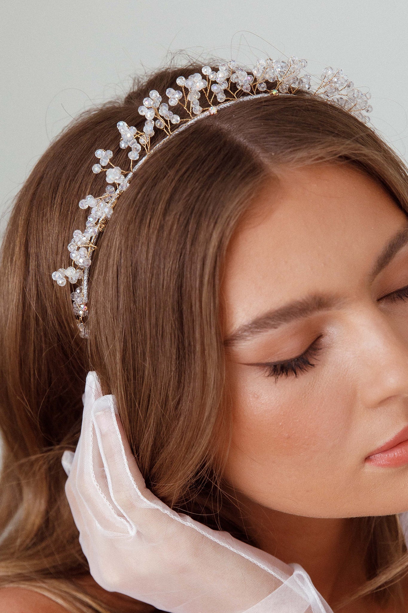 Feuille Crystal Headband Clear by Selfie Leslie Australia
