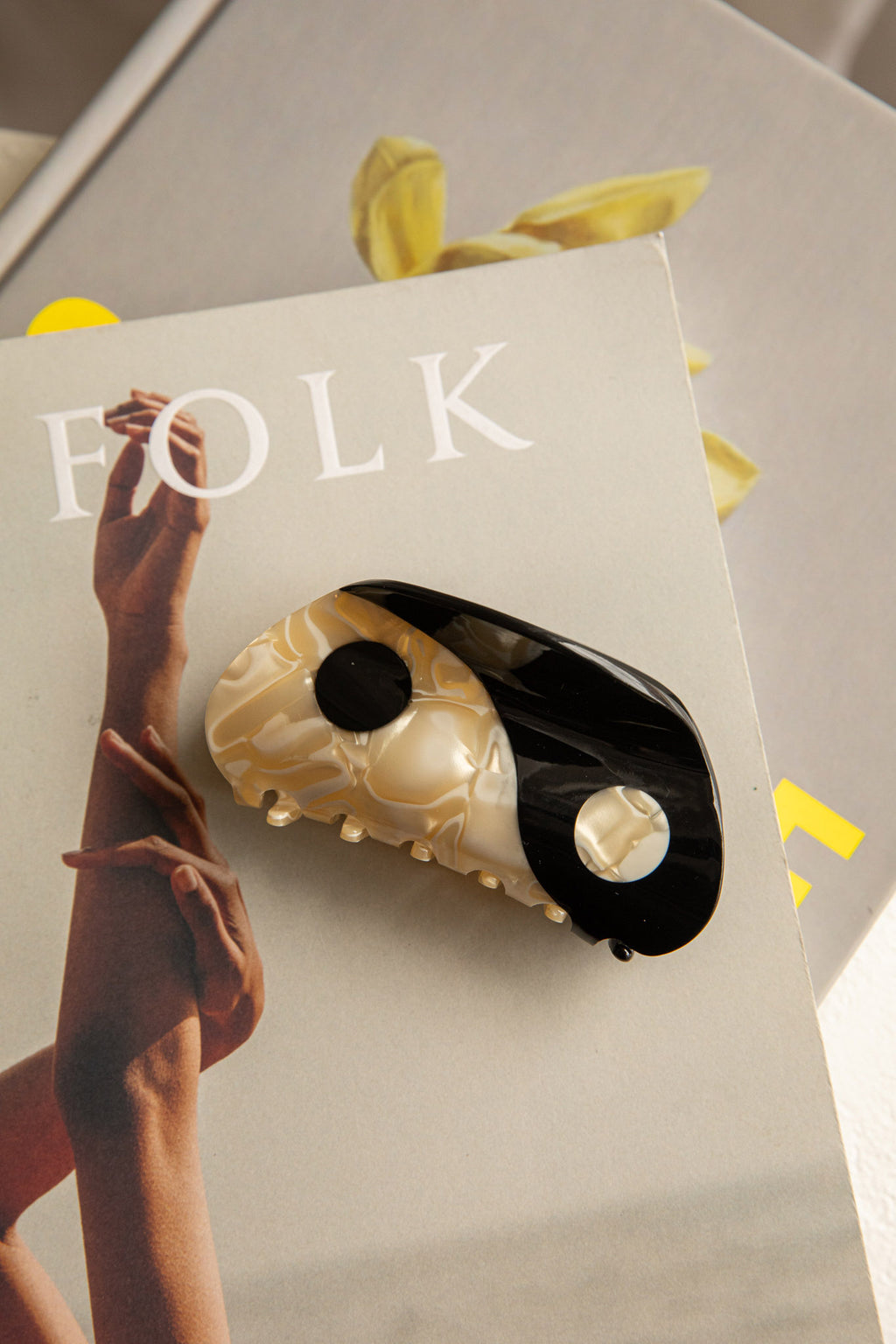 Yin Yang Hair Clip Black by Selfie Leslie Australia
