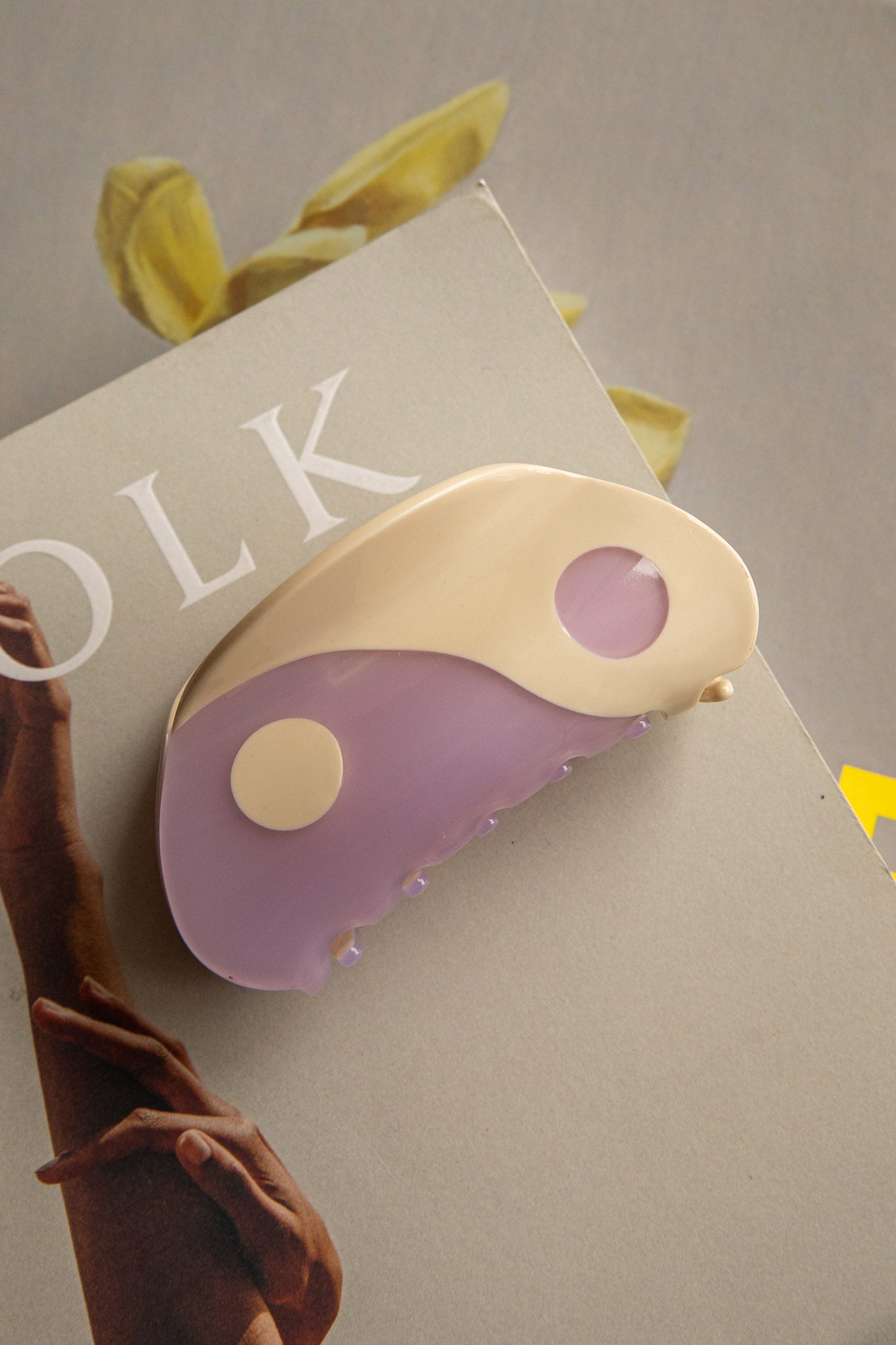 Yin Yang Hair Clip Purple by Selfie Leslie Australia