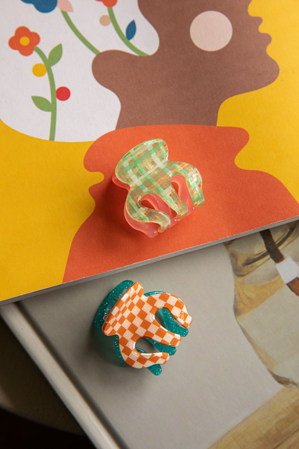 Anita Two-Side Hair Clip Blue/Orange by Selfie Leslie Australia