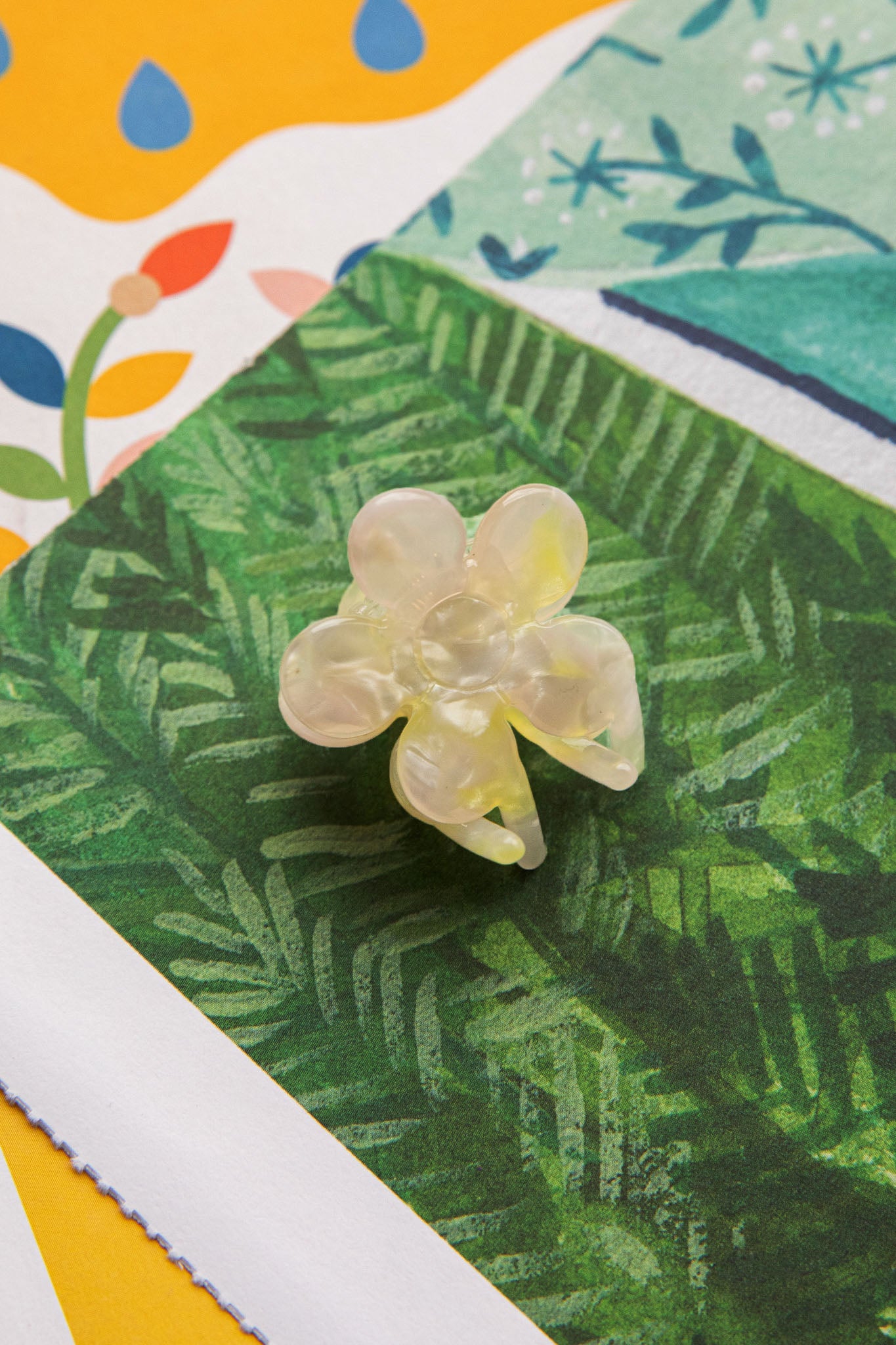 Blossom Flower Hair Clip Yellow by Selfie Leslie Australia