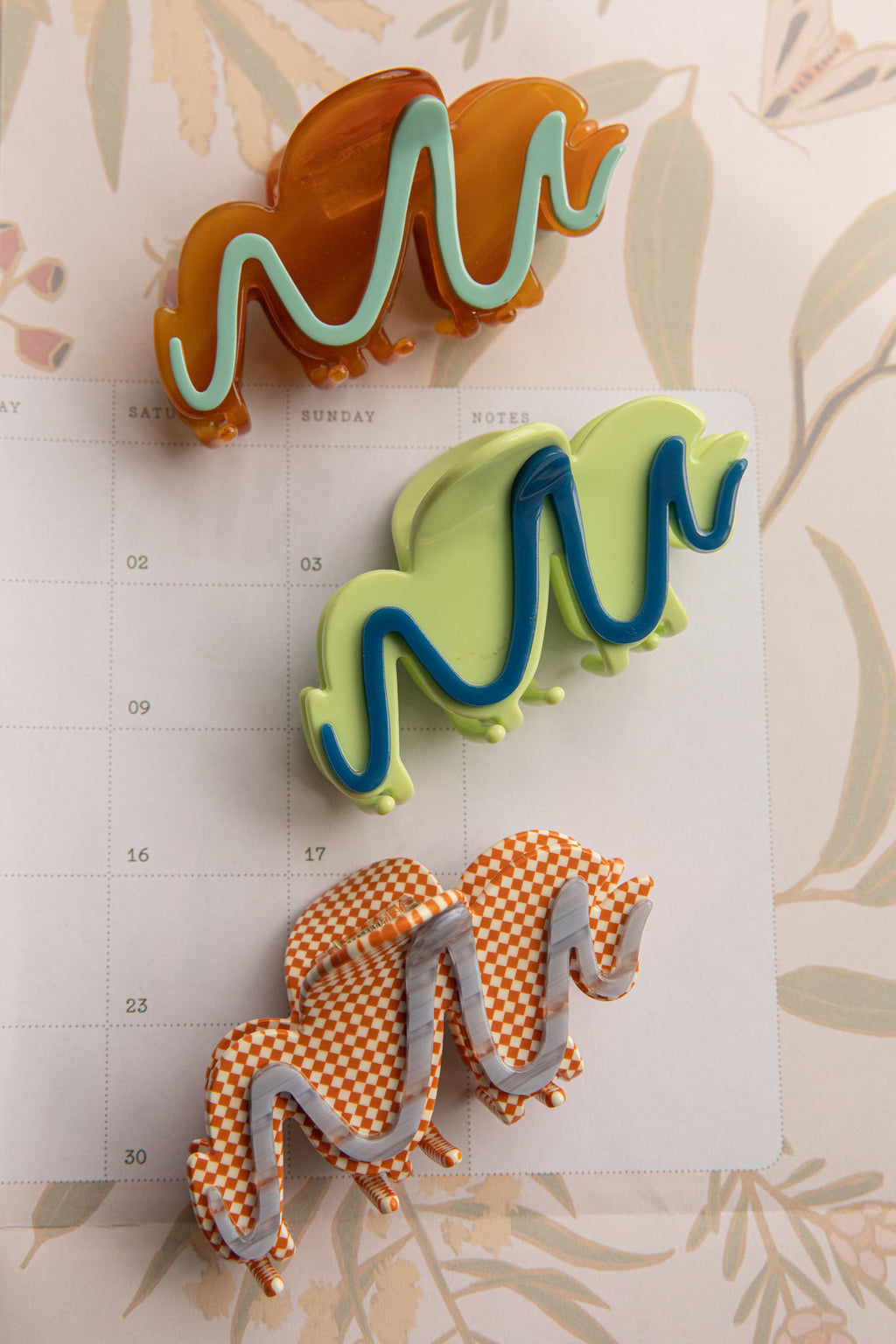 Cloudy Hair Clip Orange by Selfie Leslie Australia