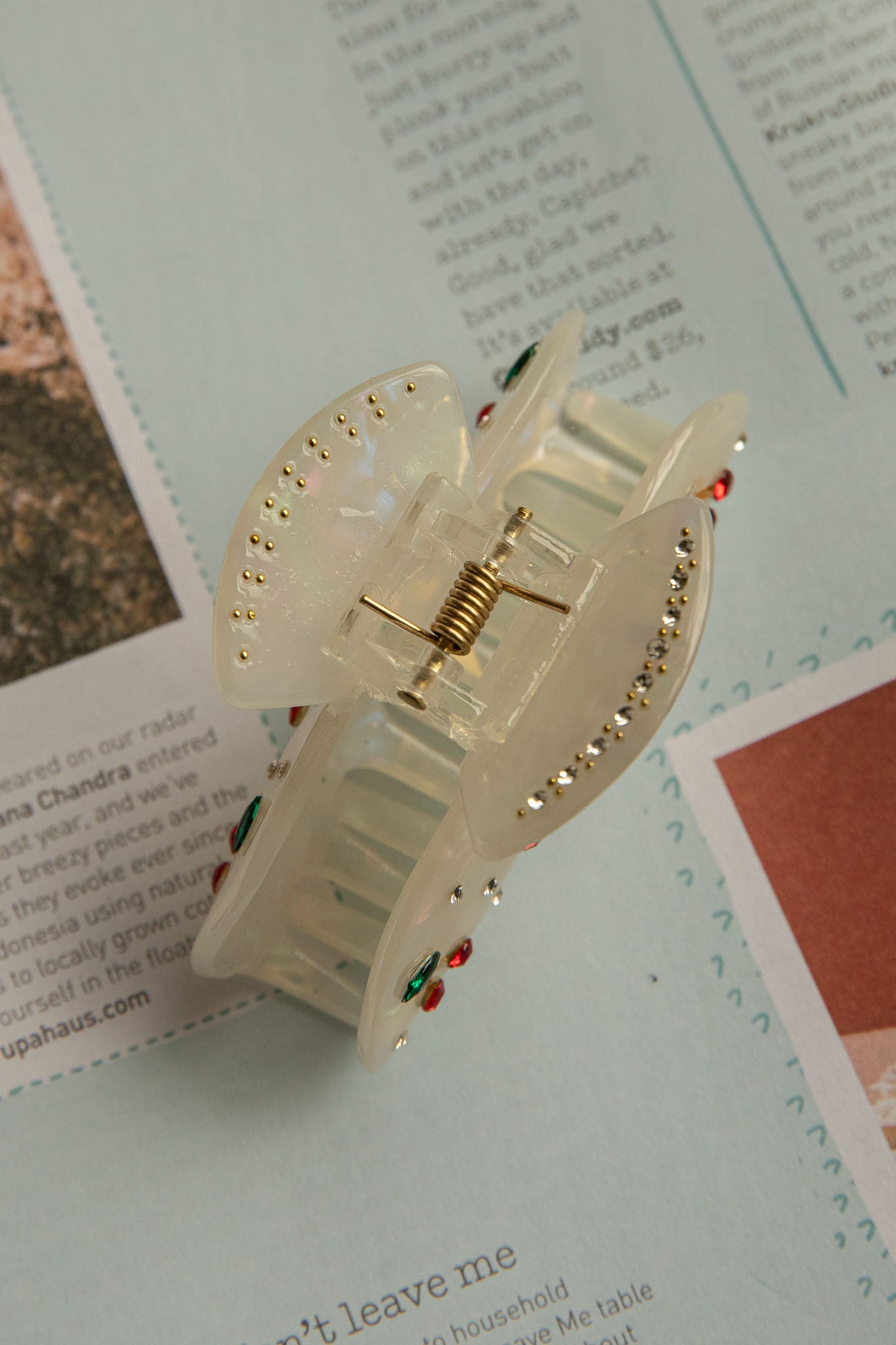 Cherry Pie Hair Clip White by Selfie Leslie Australia