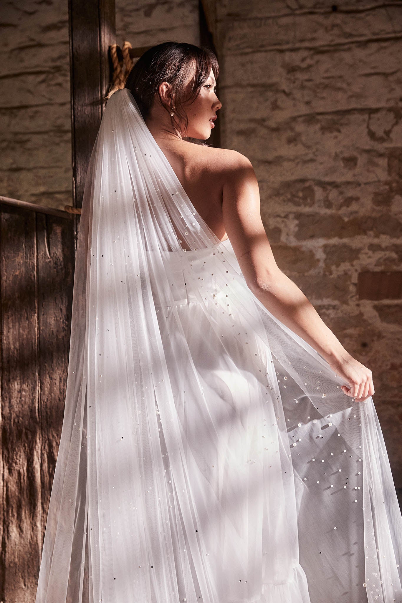 Divine Long Pearl Veil White by Selfie Leslie Australia