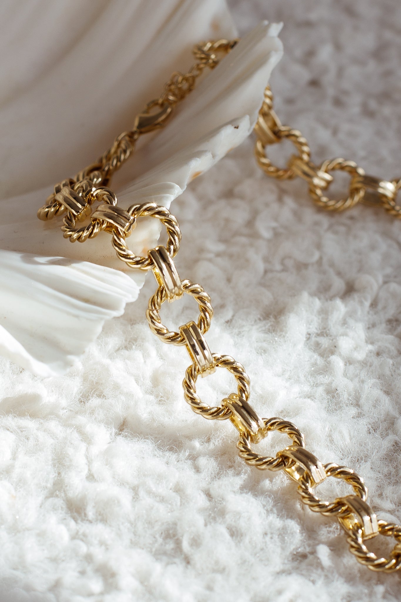 Tova Circle Link Necklace Gold by Selfie Leslie