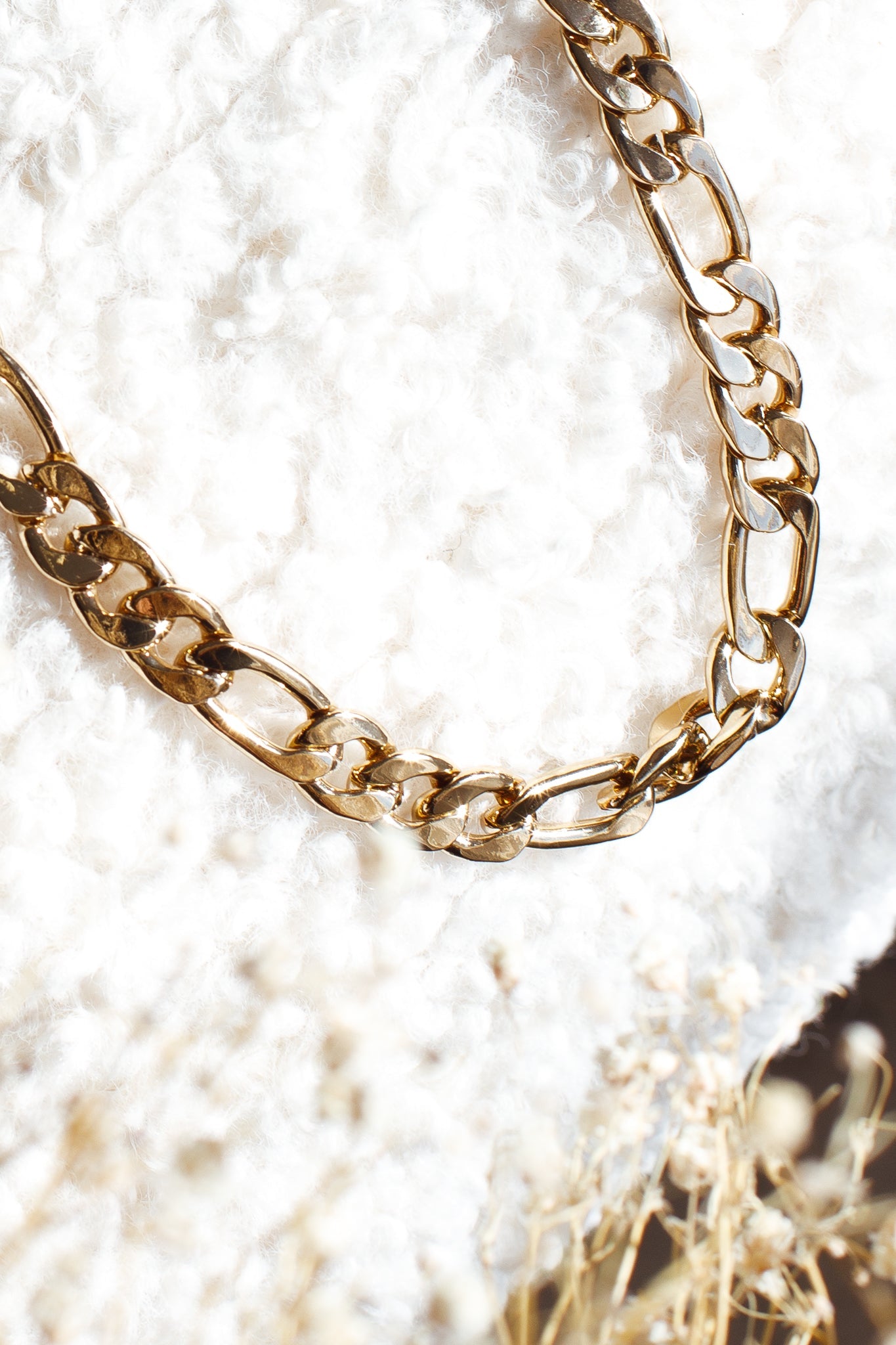 Monet Figaro Chain Necklace Gold by Selfie Leslie