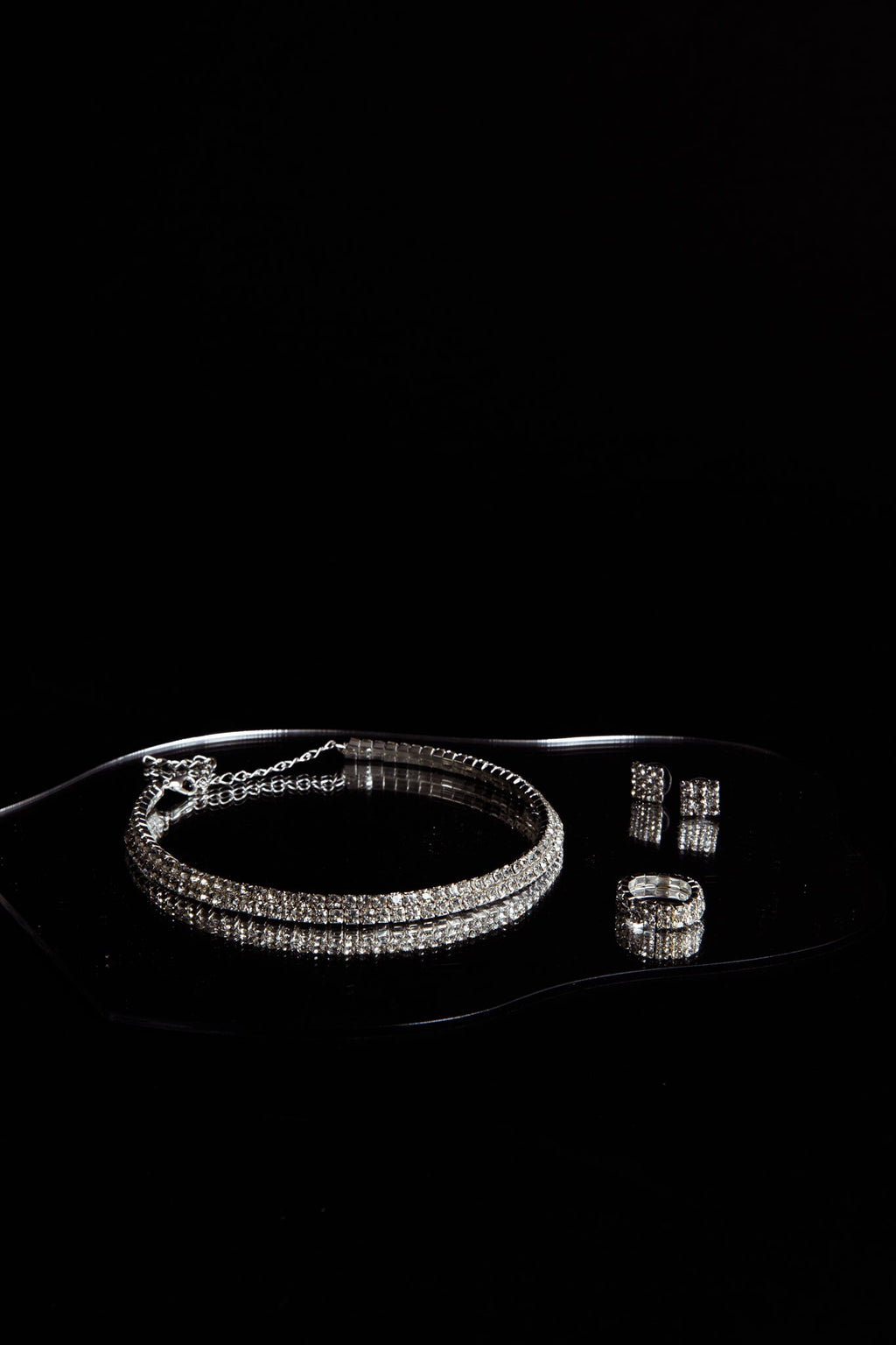 Suite Life Diamante Earrings, Ring and Necklace Set by Selfie Leslie