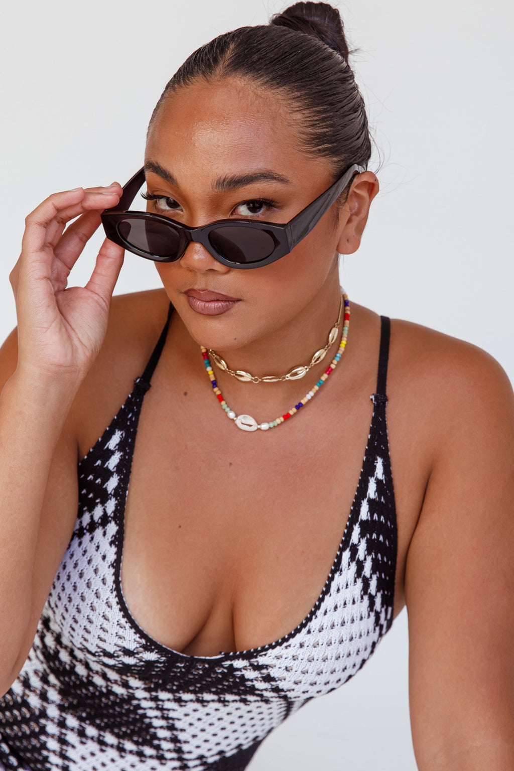 Janis Cat-eye Acetate Sunglasses Black by Selfie Leslie Australia