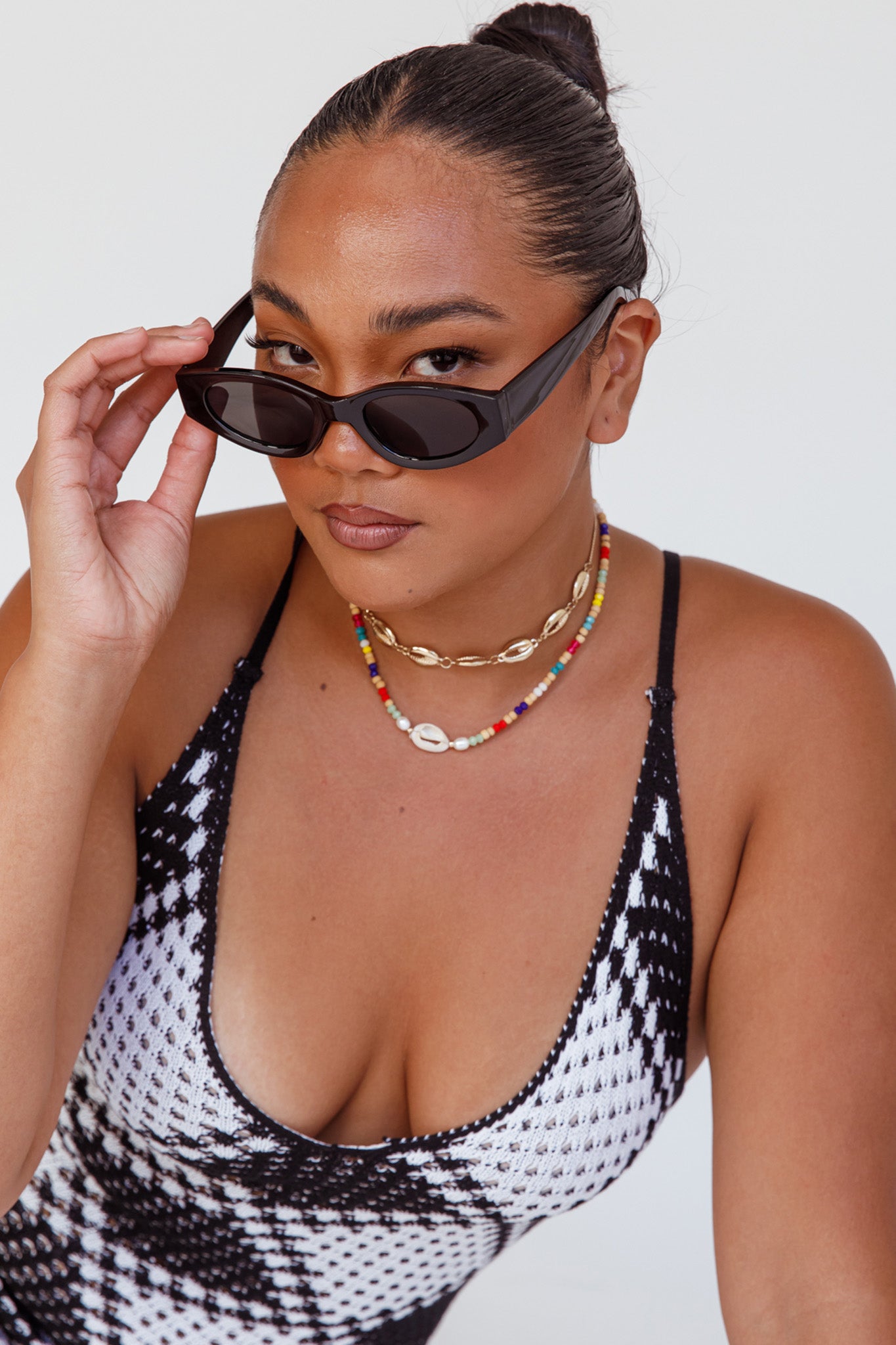 Janis Cat-eye Acetate Sunglasses Black by Selfie Leslie Australia