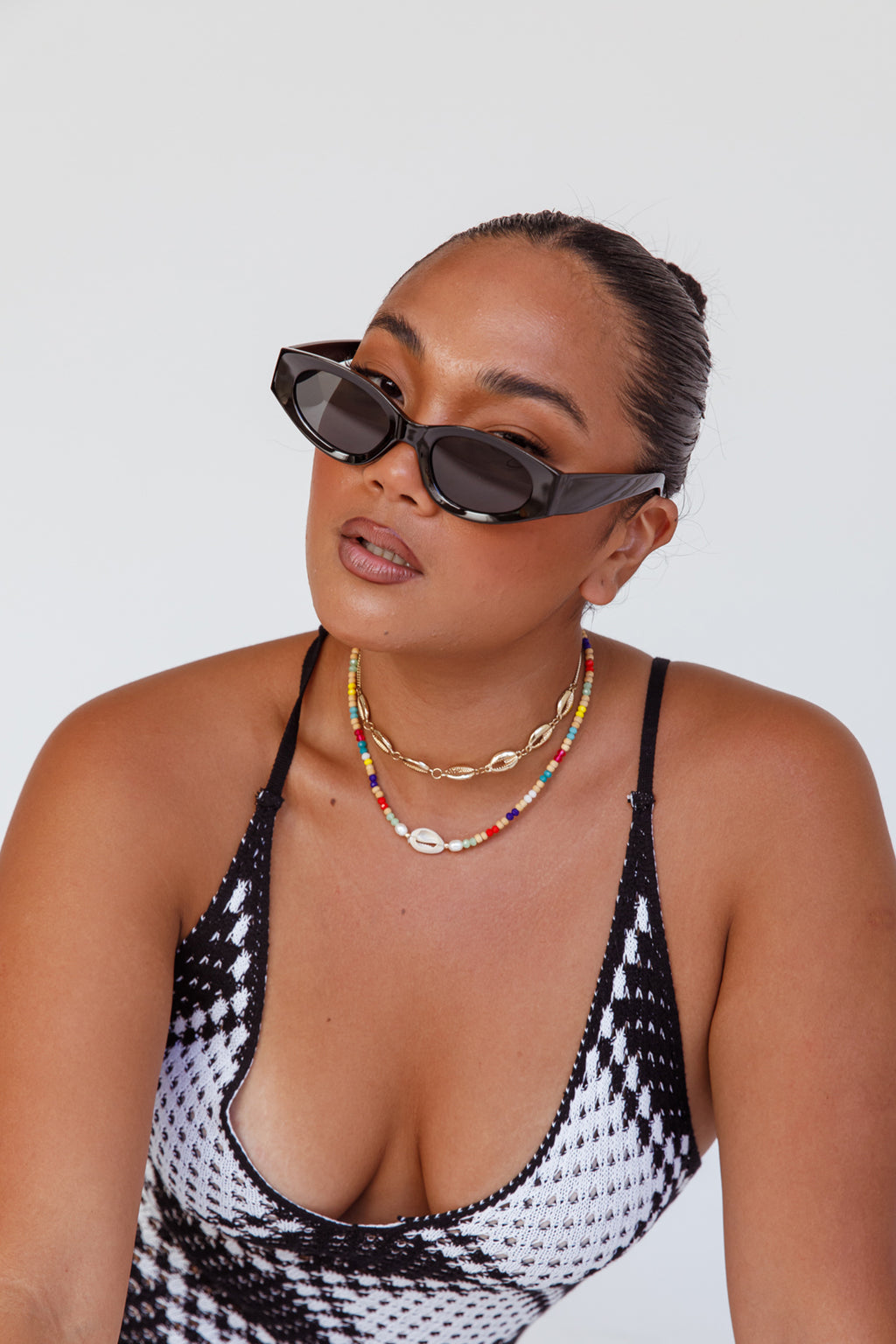 Janis Cat-eye Acetate Sunglasses Black by Selfie Leslie Australia