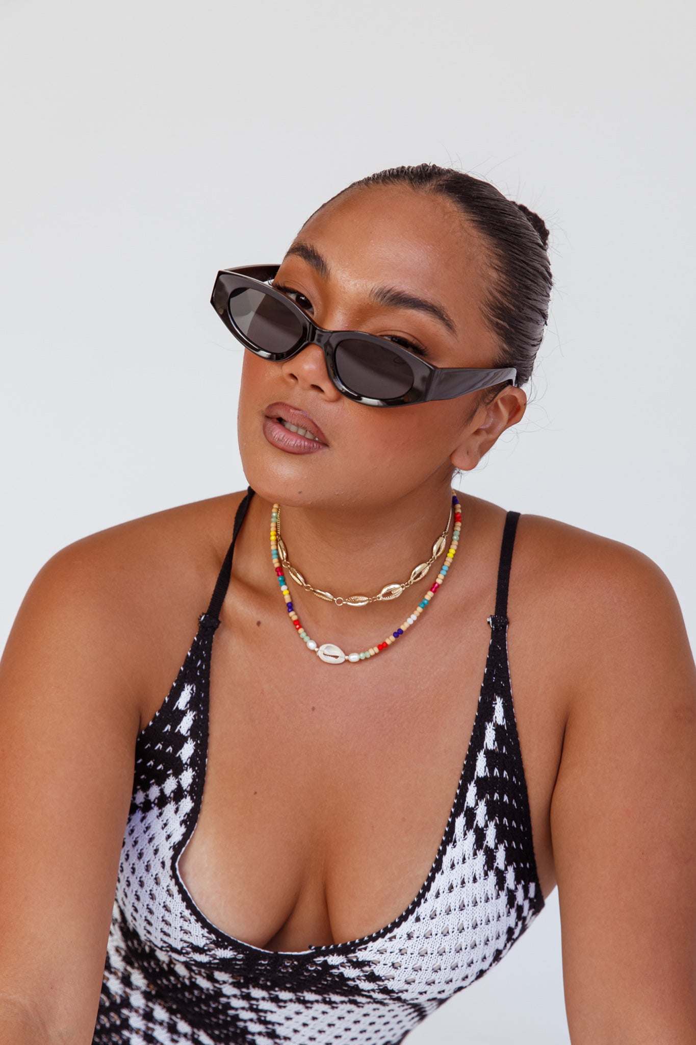 Janis Cat-eye Acetate Sunglasses Black by Selfie Leslie Australia