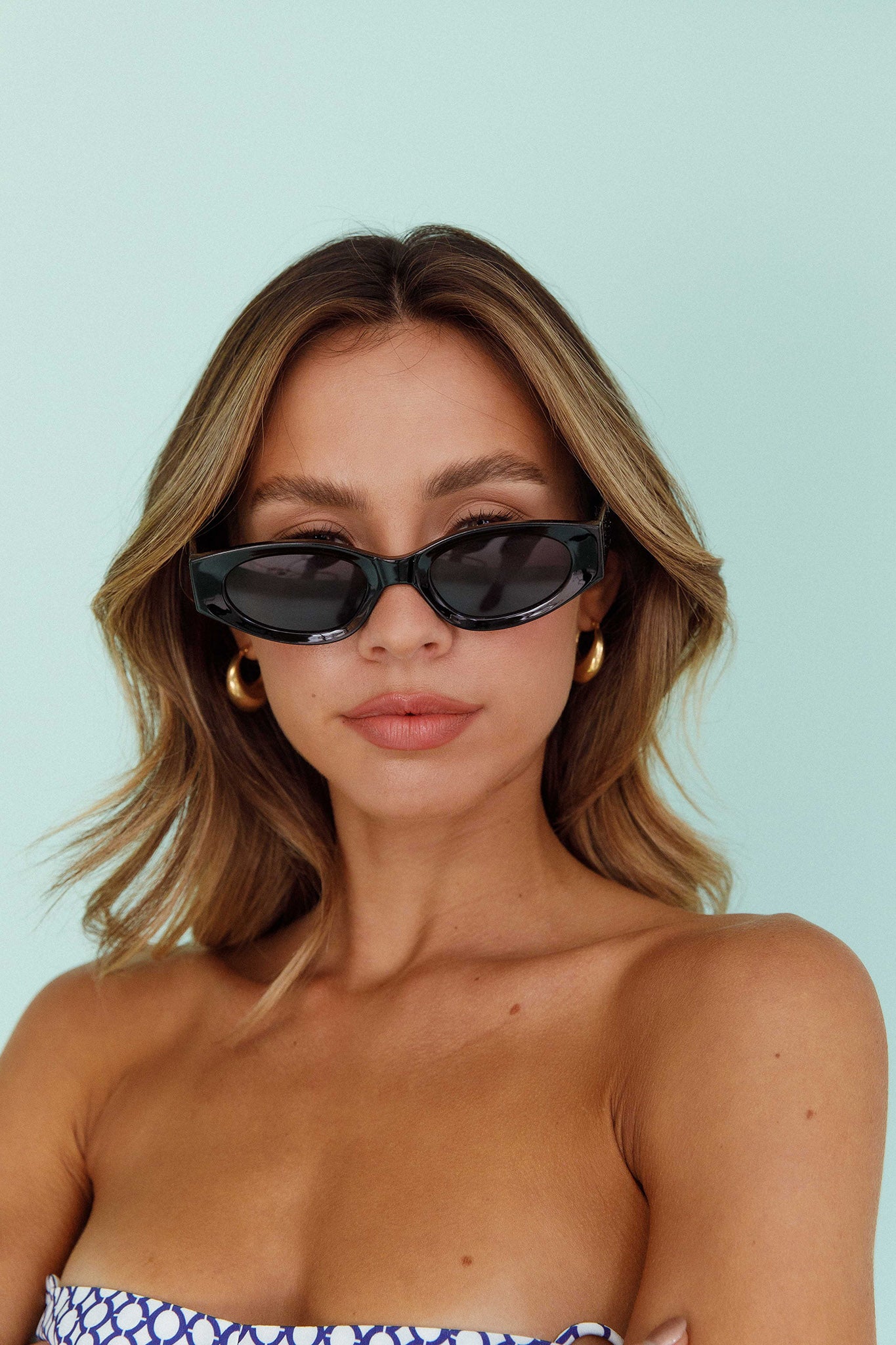 Janis Cat-eye Acetate Sunglasses Black by Selfie Leslie Australia