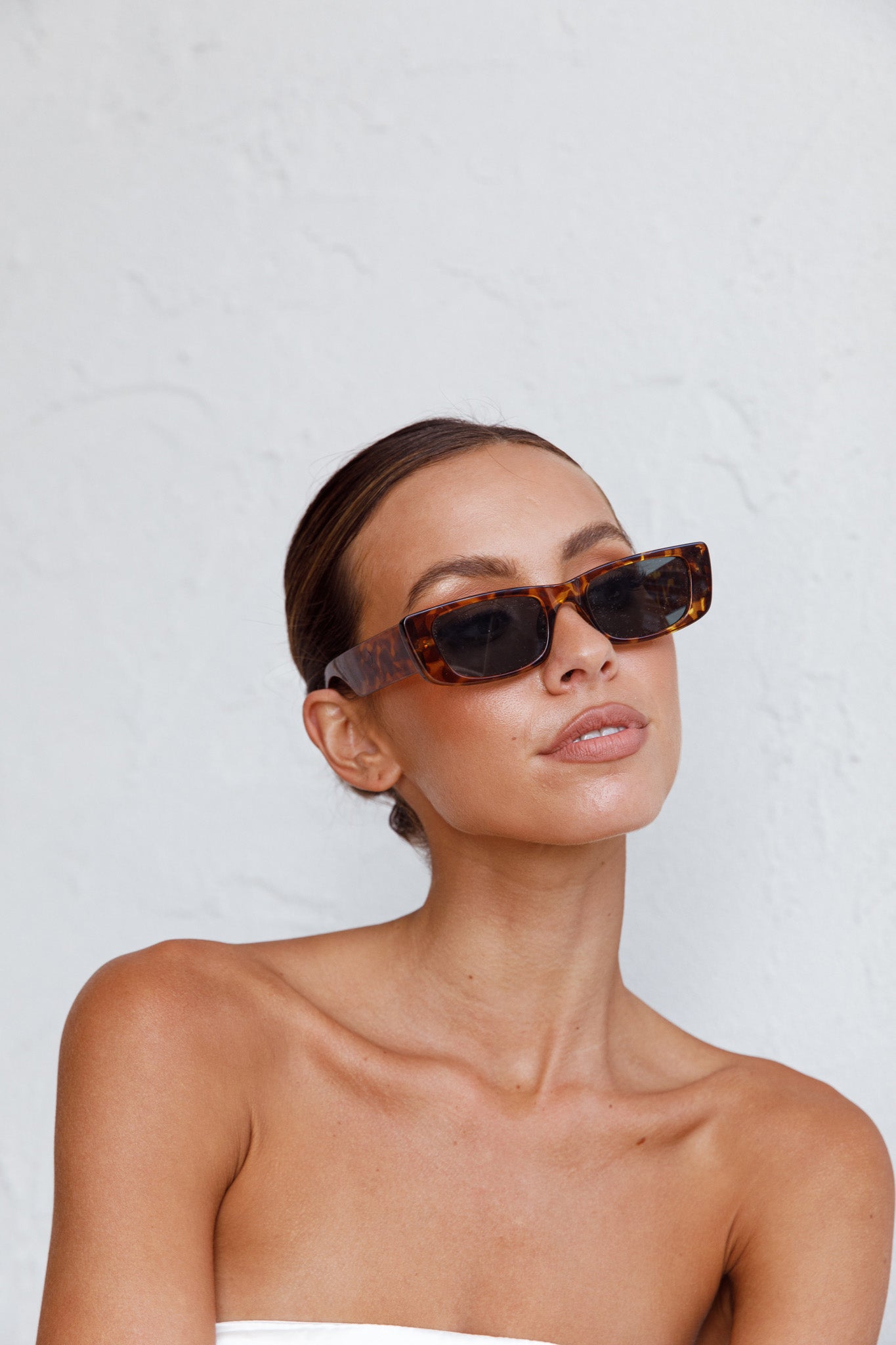 Monica Classic 90's Square Frame Sunglasses Tort by Selfie Leslie Australia