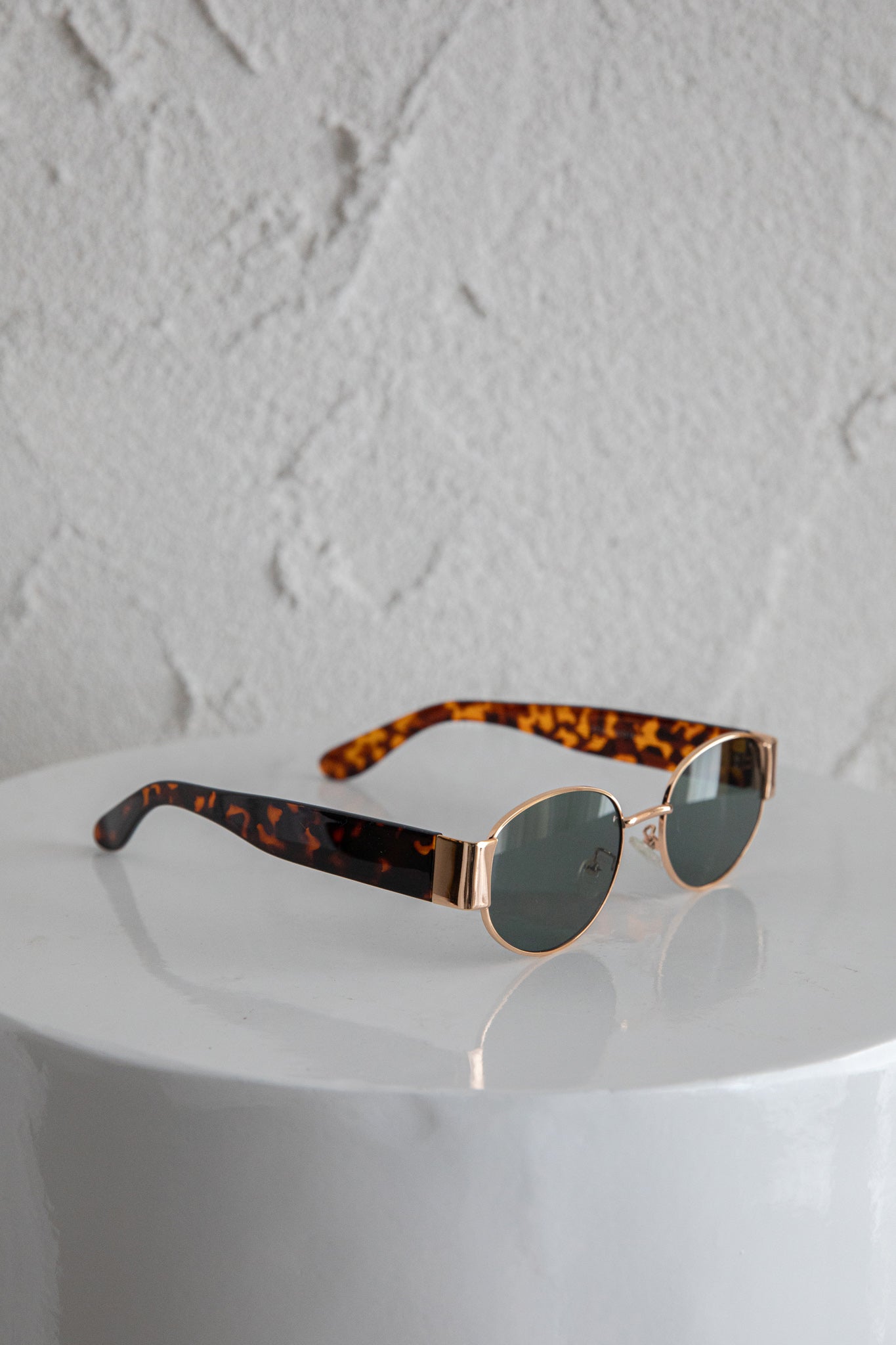 Germa Oval Metal Sunglasses Tort by Selfie Leslie Australia