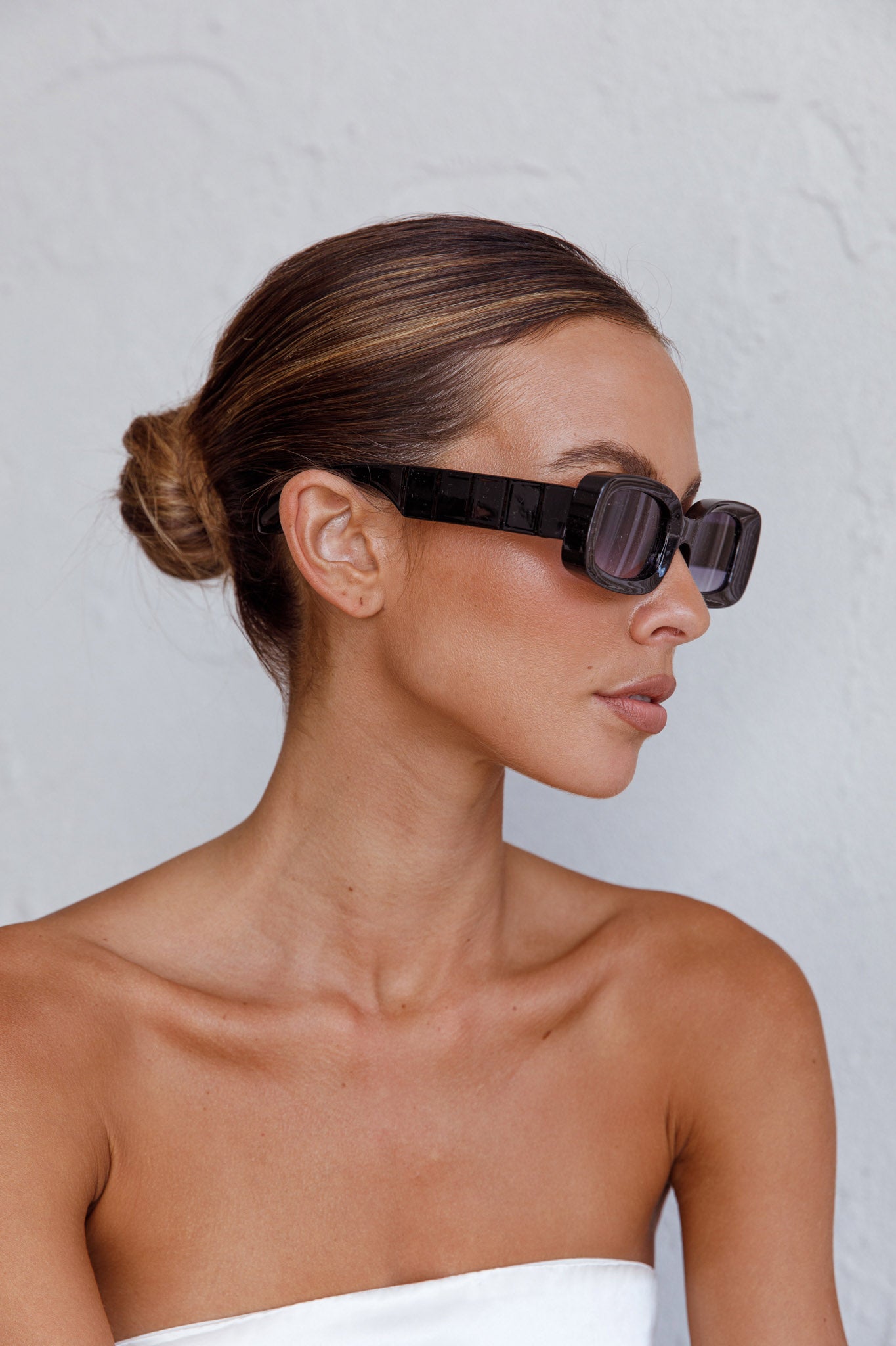 Zion Square Frame Sunglasses Black by Selfie Leslie Australia
