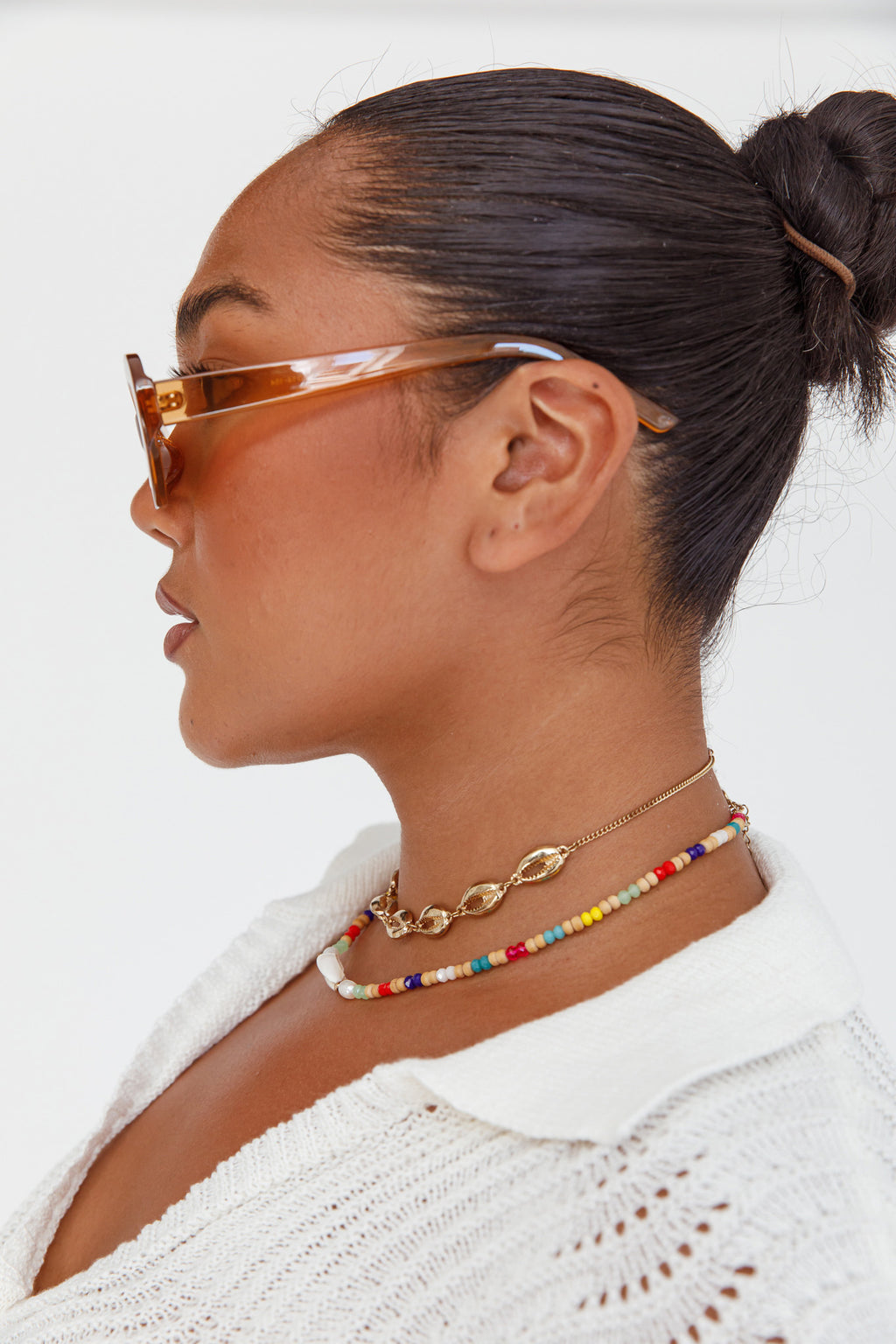 Charlie Neon Oval Sunglasses Tea by Selfie Leslie Australia