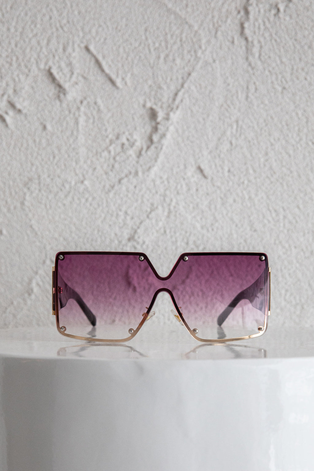 Fiery Square Frame Sunglasses Red by Selfie Leslie Australia