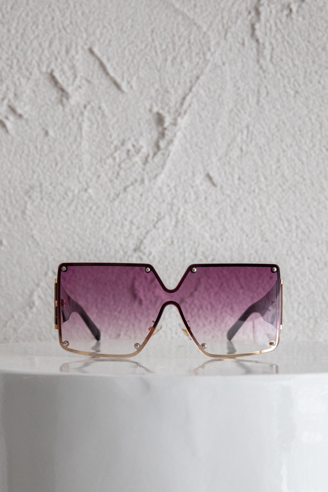 Fiery Square Frame Sunglasses Red by Selfie Leslie Australia