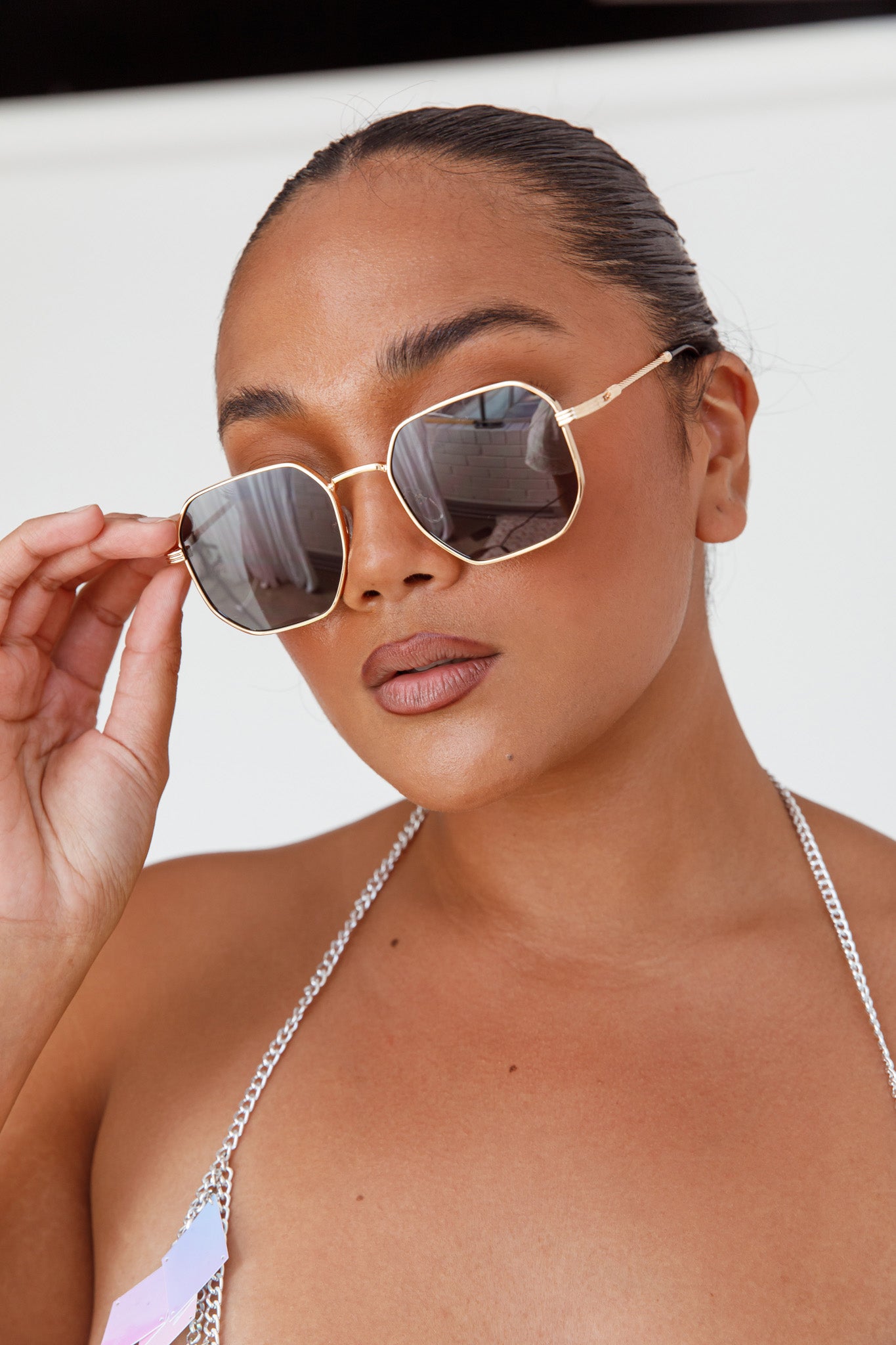 Sahara Aviator Sunglasses Black by Selfie Leslie Australia