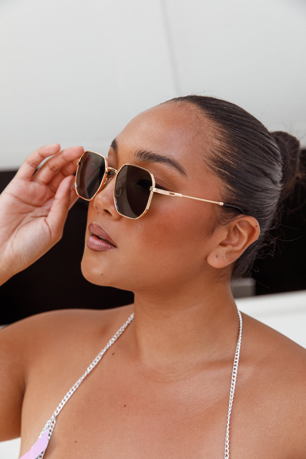 Sahara Aviator Sunglasses Black by Selfie Leslie Australia