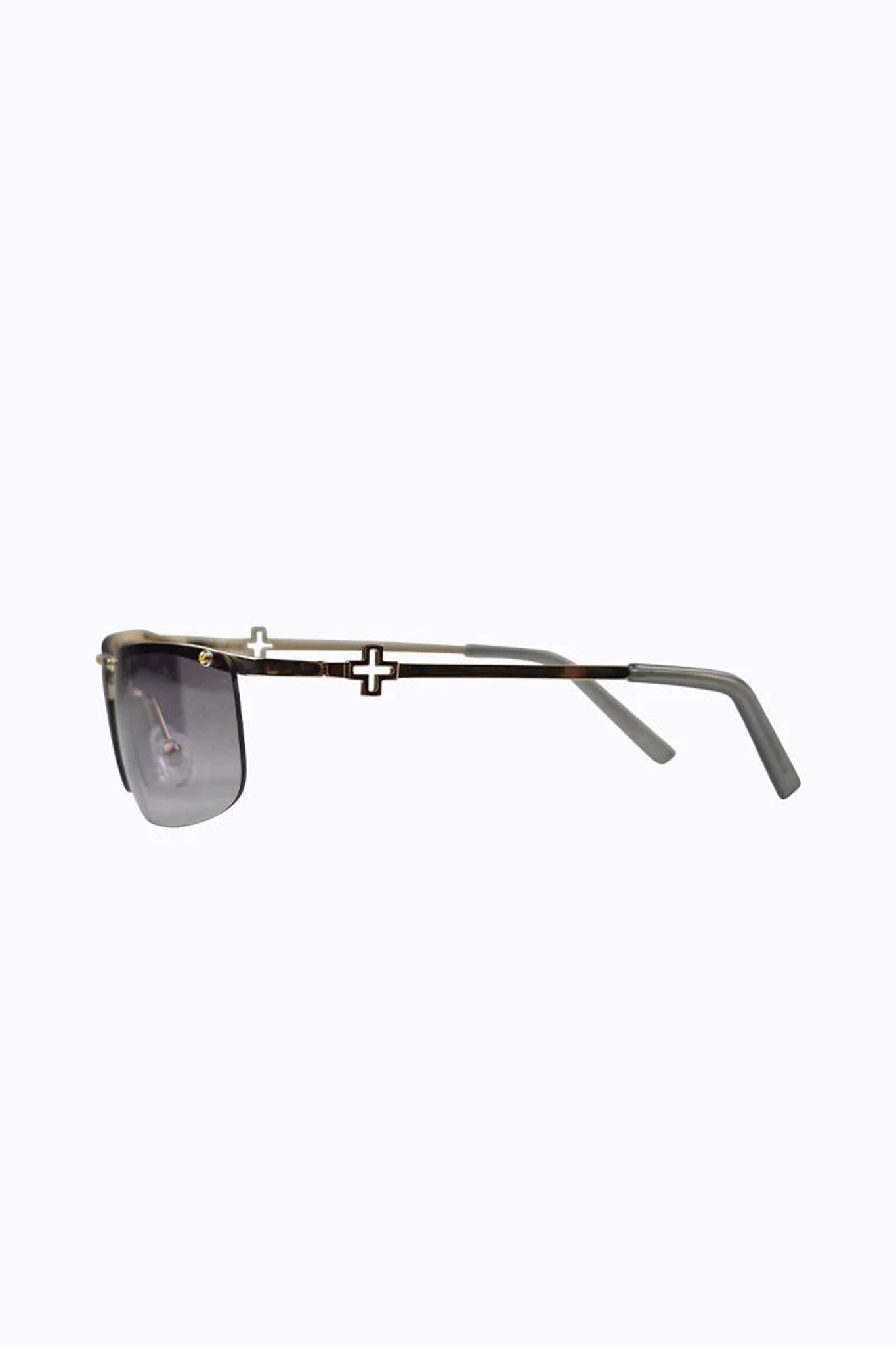Peta And Jain Metal Mono Lens Sunglasses Gold by Selfie Leslie Australia