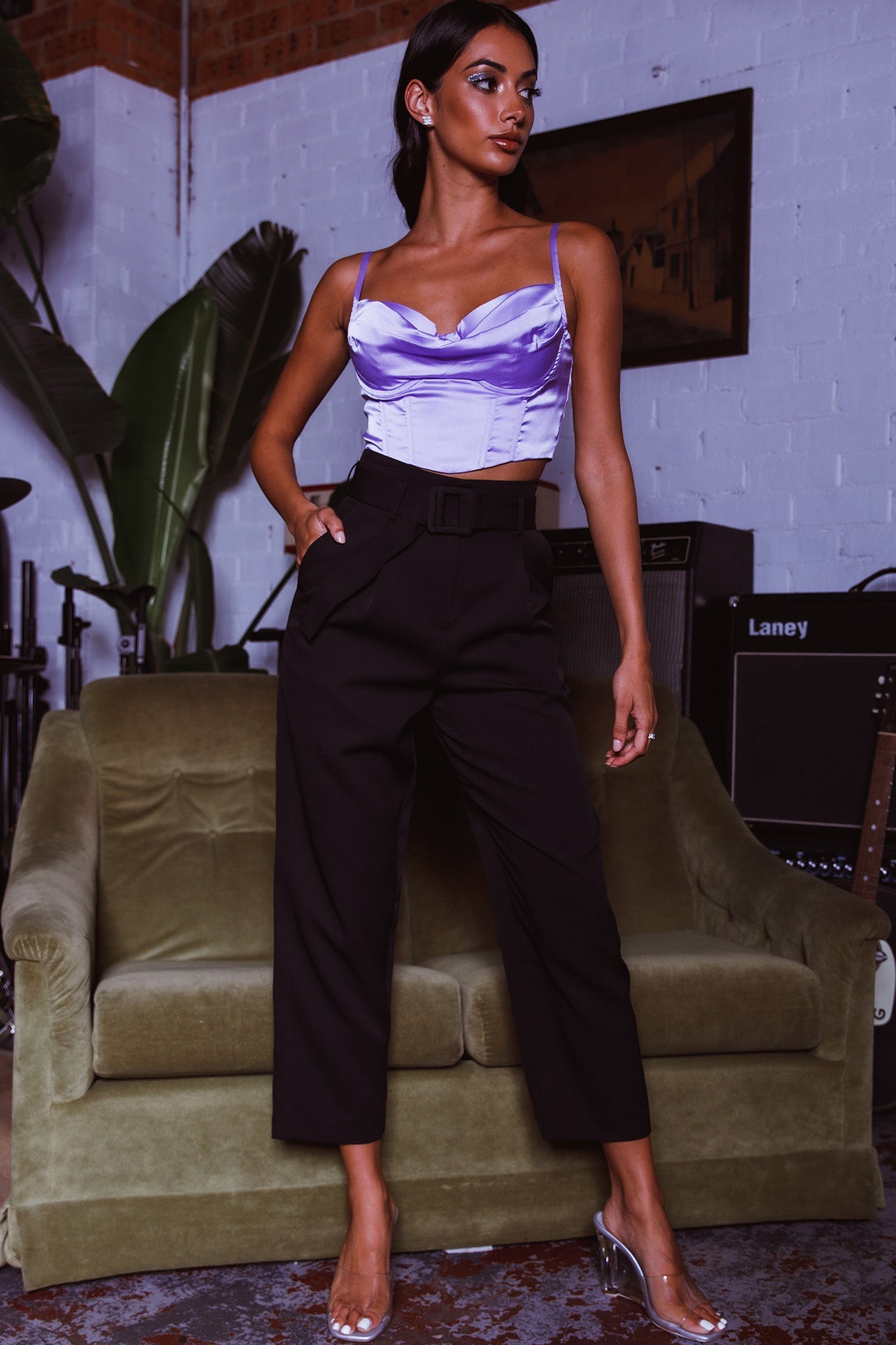 Chance Encounter Straight Leg Pants Black by Selfie Leslie