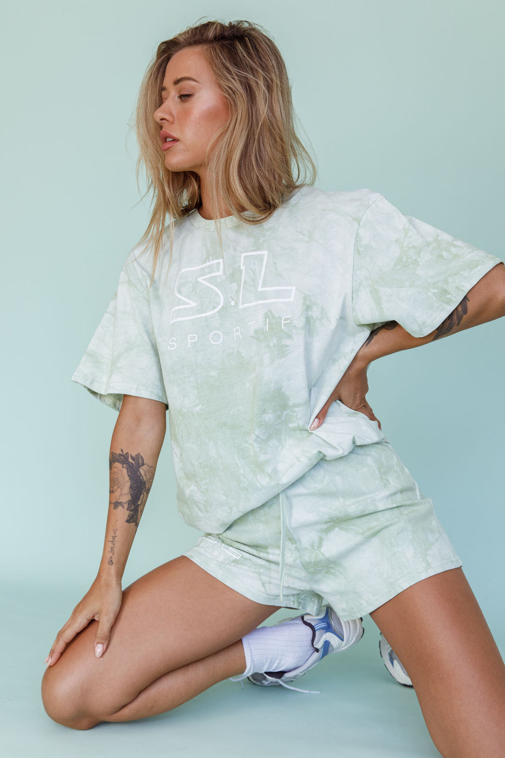 Cruise Control Tie Dye T-Shirt Green by Selfie Leslie Australia