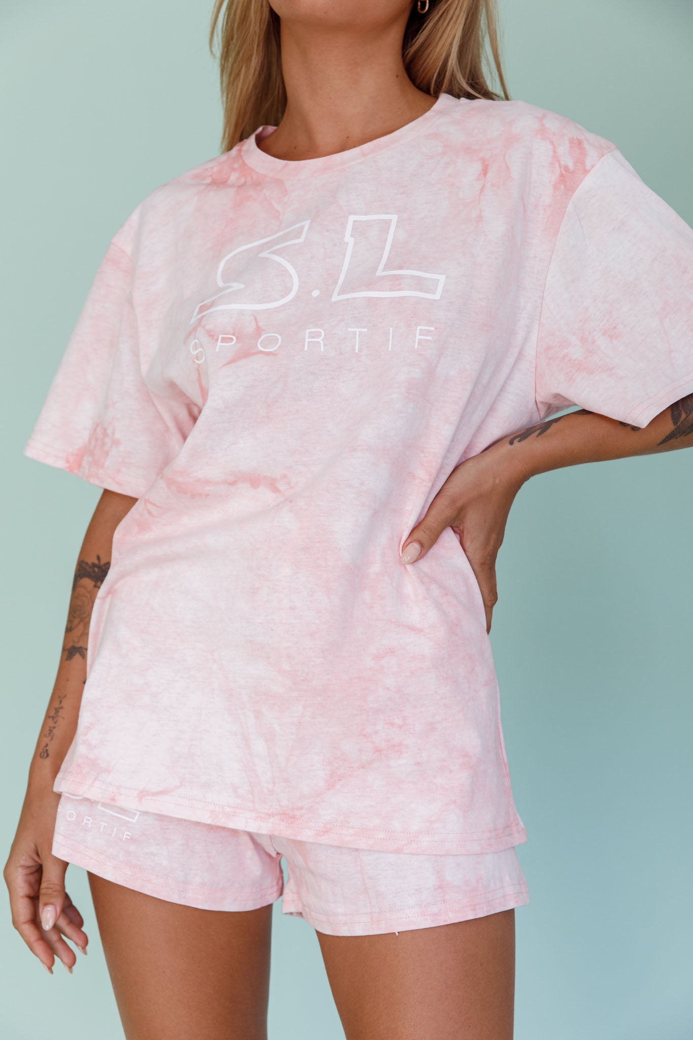 Cruise Control Tie Dye Shorts Pink by Selfie Leslie Australia