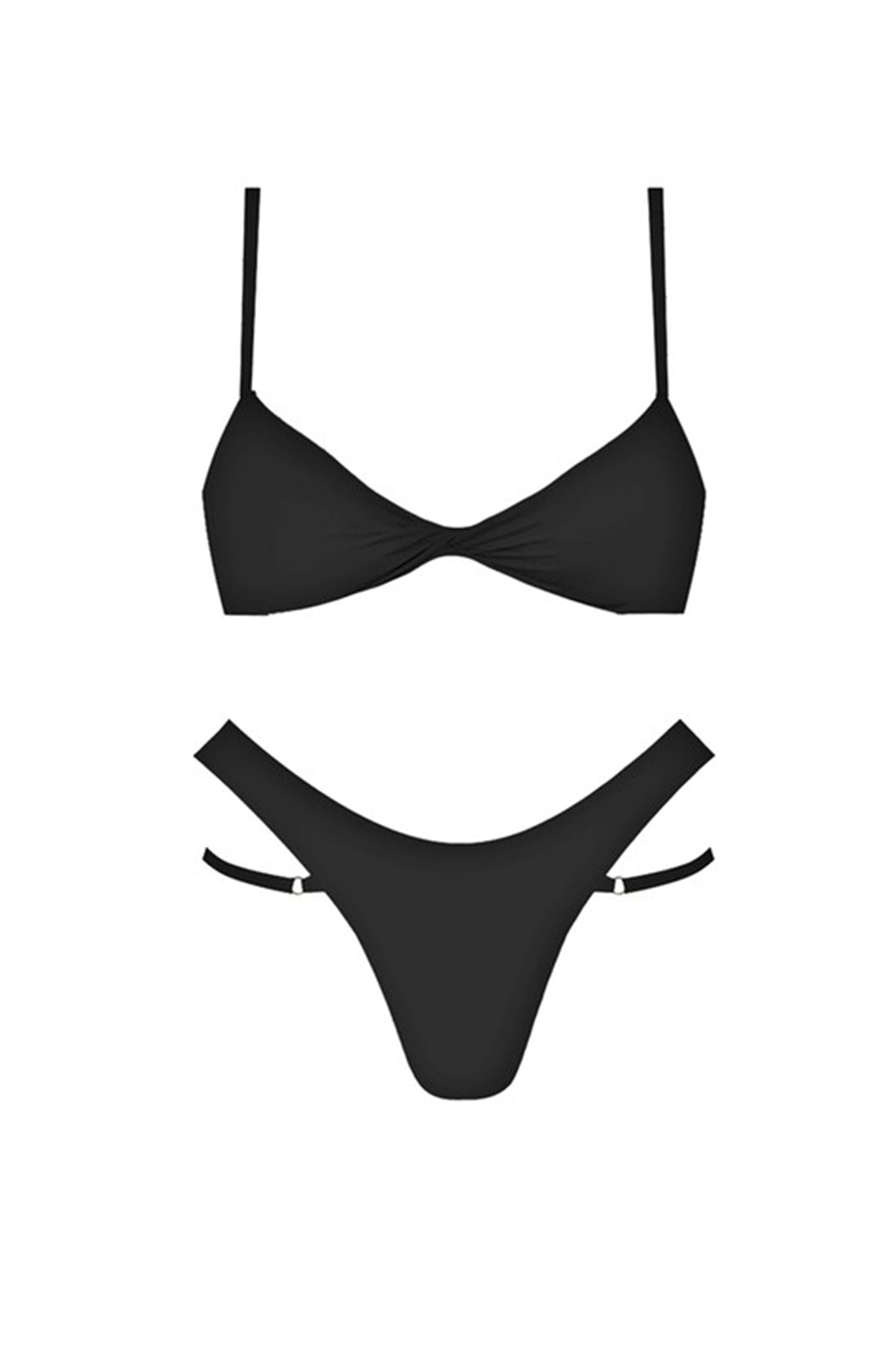 Antigua Double Strap Bikini Bottom Black by Selfie Leslie Australia