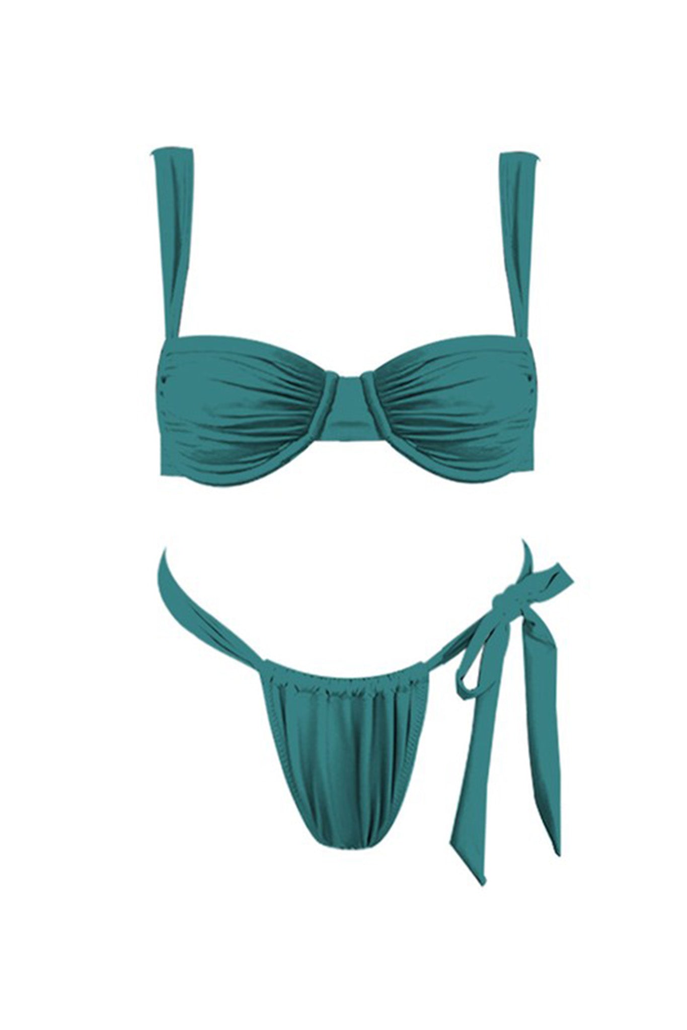 Malibu Tie Bikini Bottom Teal Blue by Selfie Leslie Australia