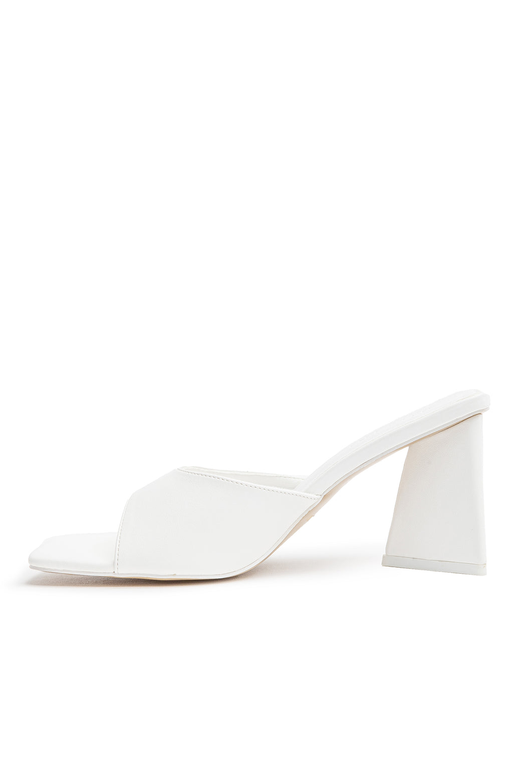 Billini Gracen Triangle Block Heel White by Selfie Leslie