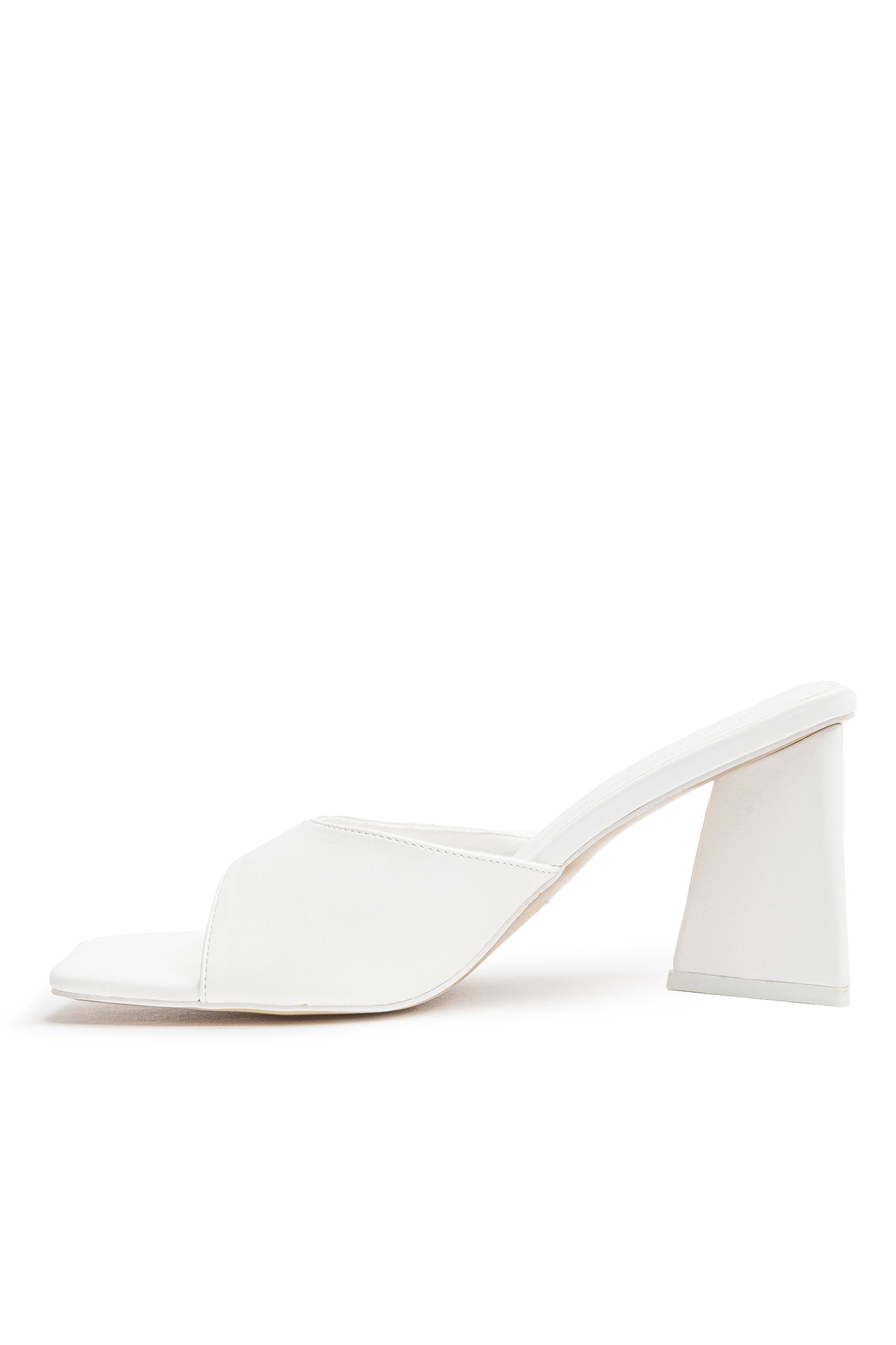Billini Gracen Triangle Block Heel White by Selfie Leslie