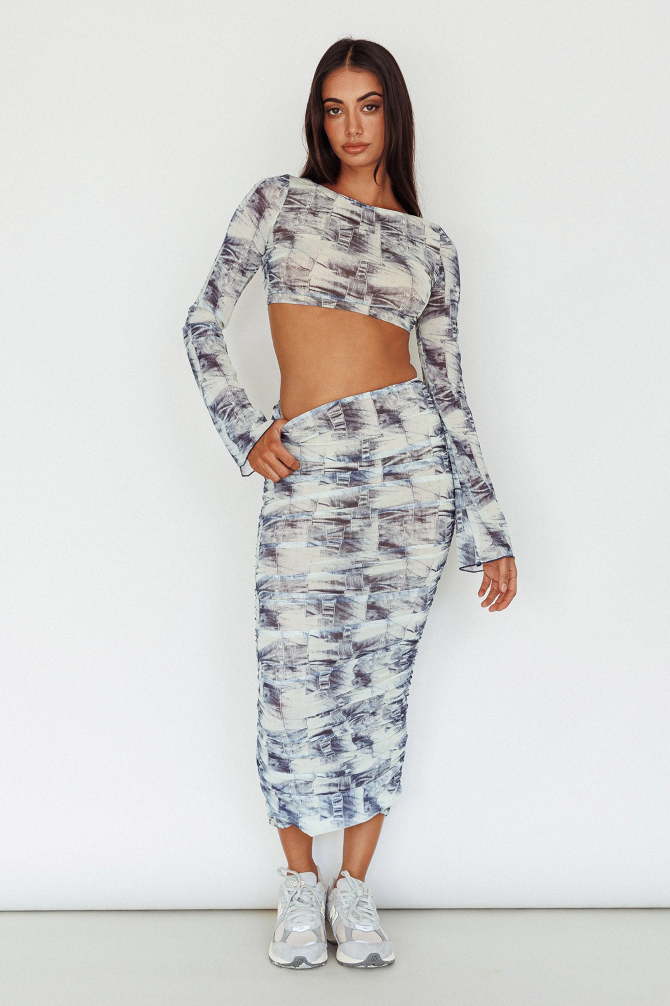Blue Moons Strap Back Crop Top Indigo Denim by Selfie Leslie Australia