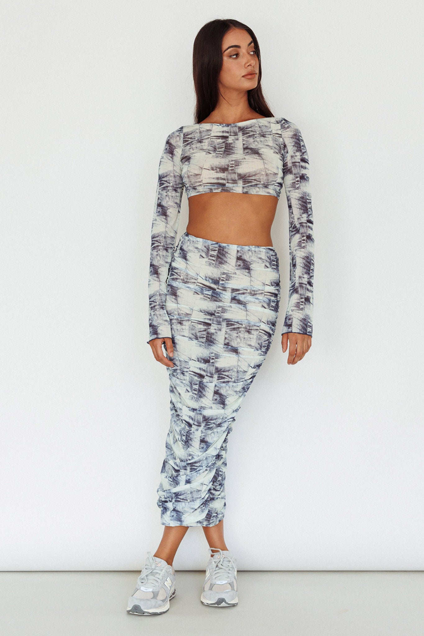 Blue Moons Strap Back Crop Top Indigo Denim by Selfie Leslie Australia