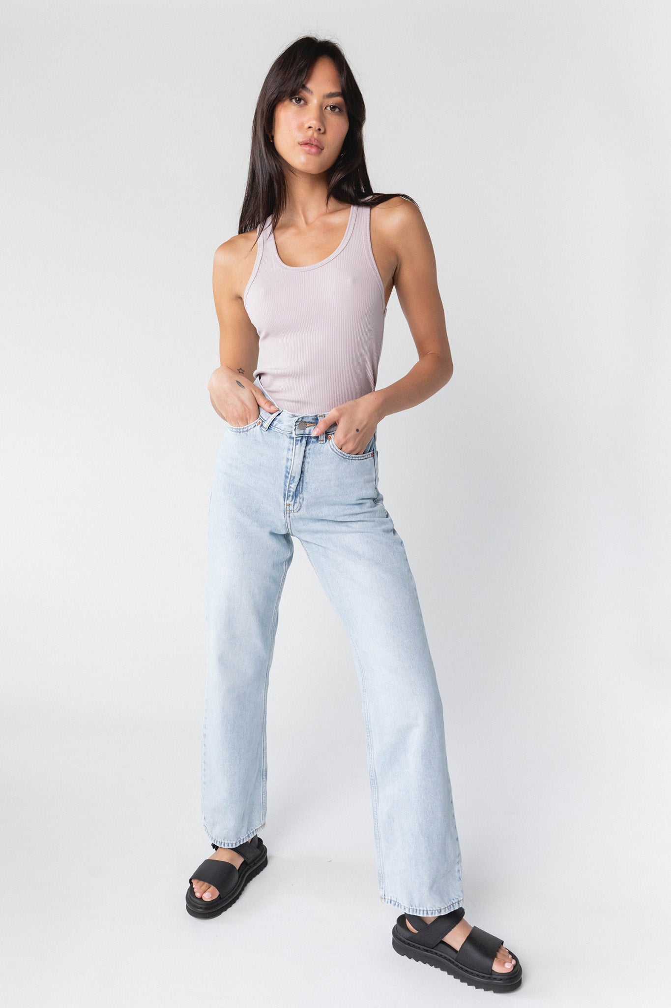 Dr Denim Echo Jeans Bleach Sky by Selfie Leslie Australia