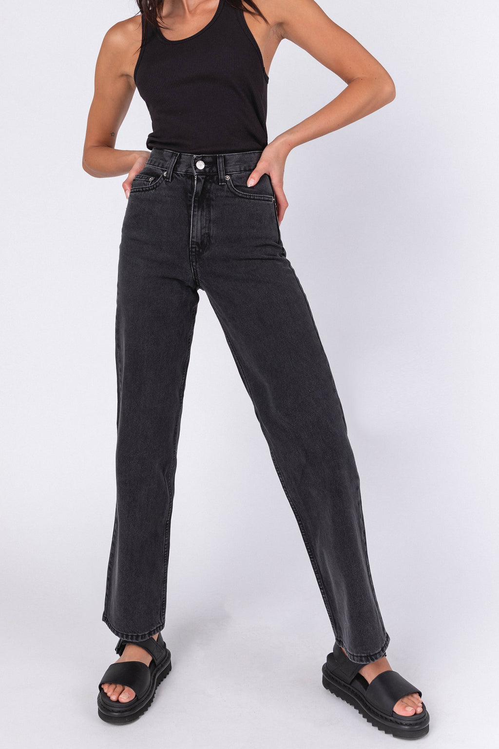 Dr Denim Echo Jeans Concrete Black by Selfie Leslie Australia