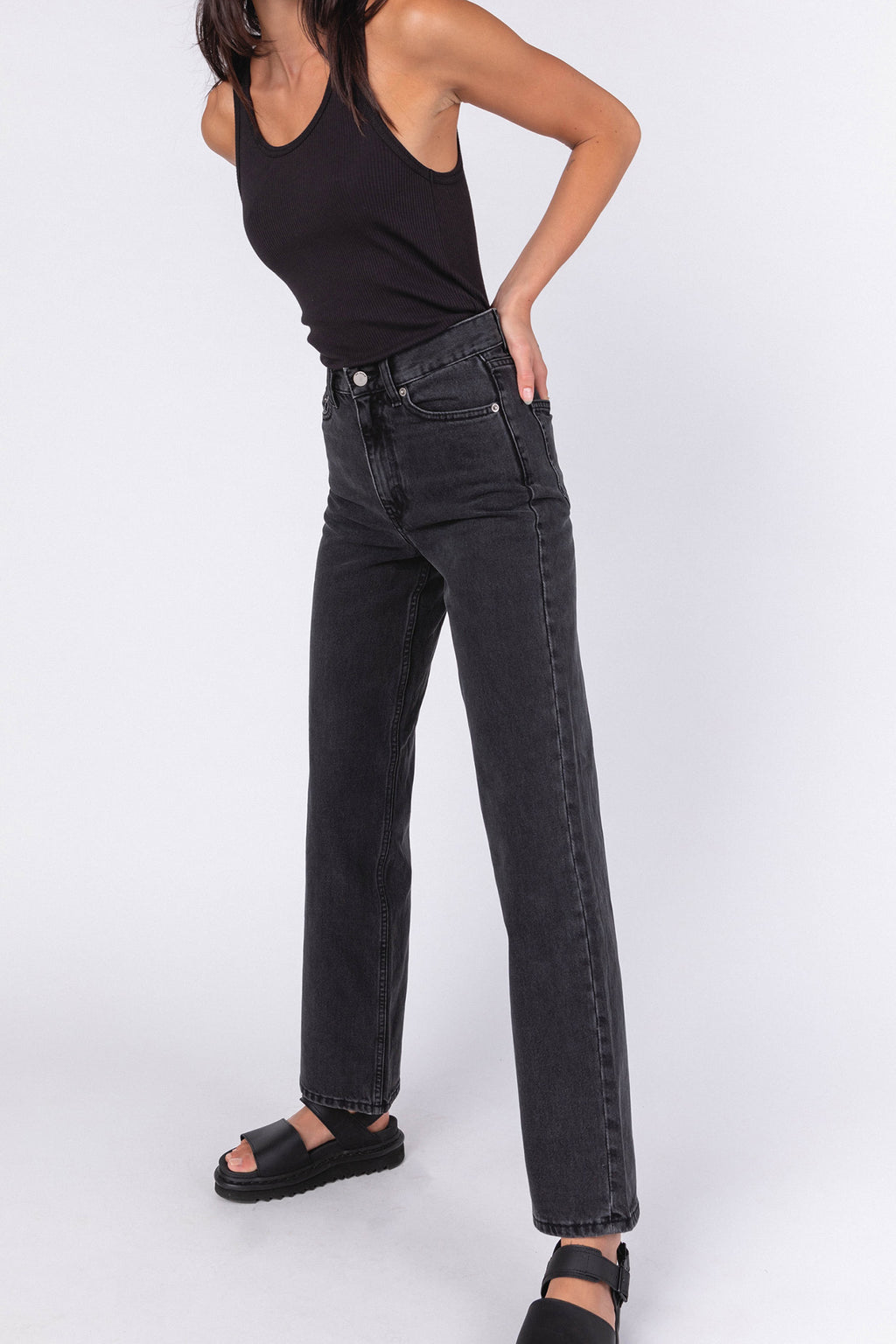 Dr Denim Echo Jeans Concrete Black by Selfie Leslie Australia