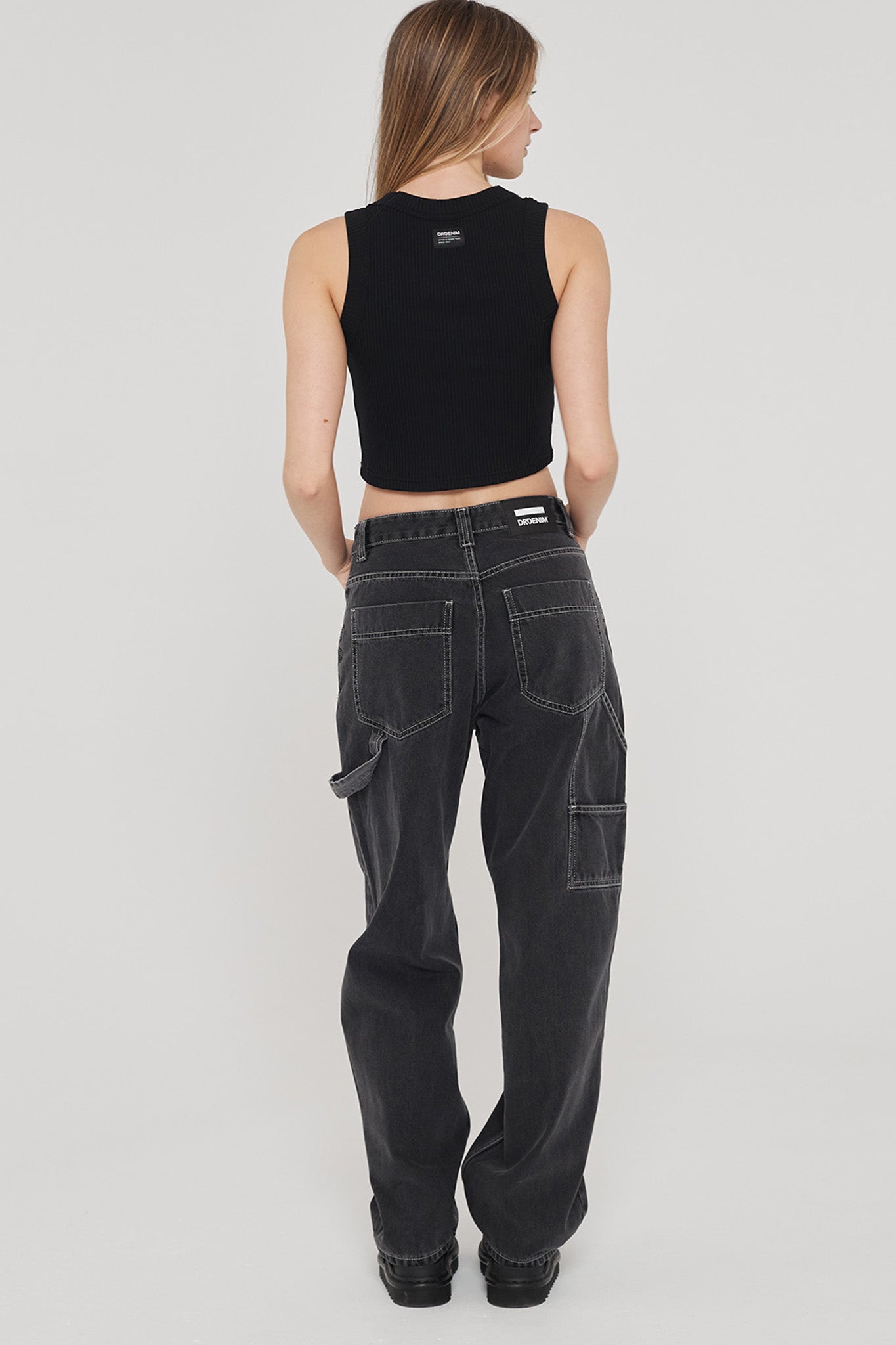 Dr Denim Faye Worker Concrete Black by Selfie Leslie Australia