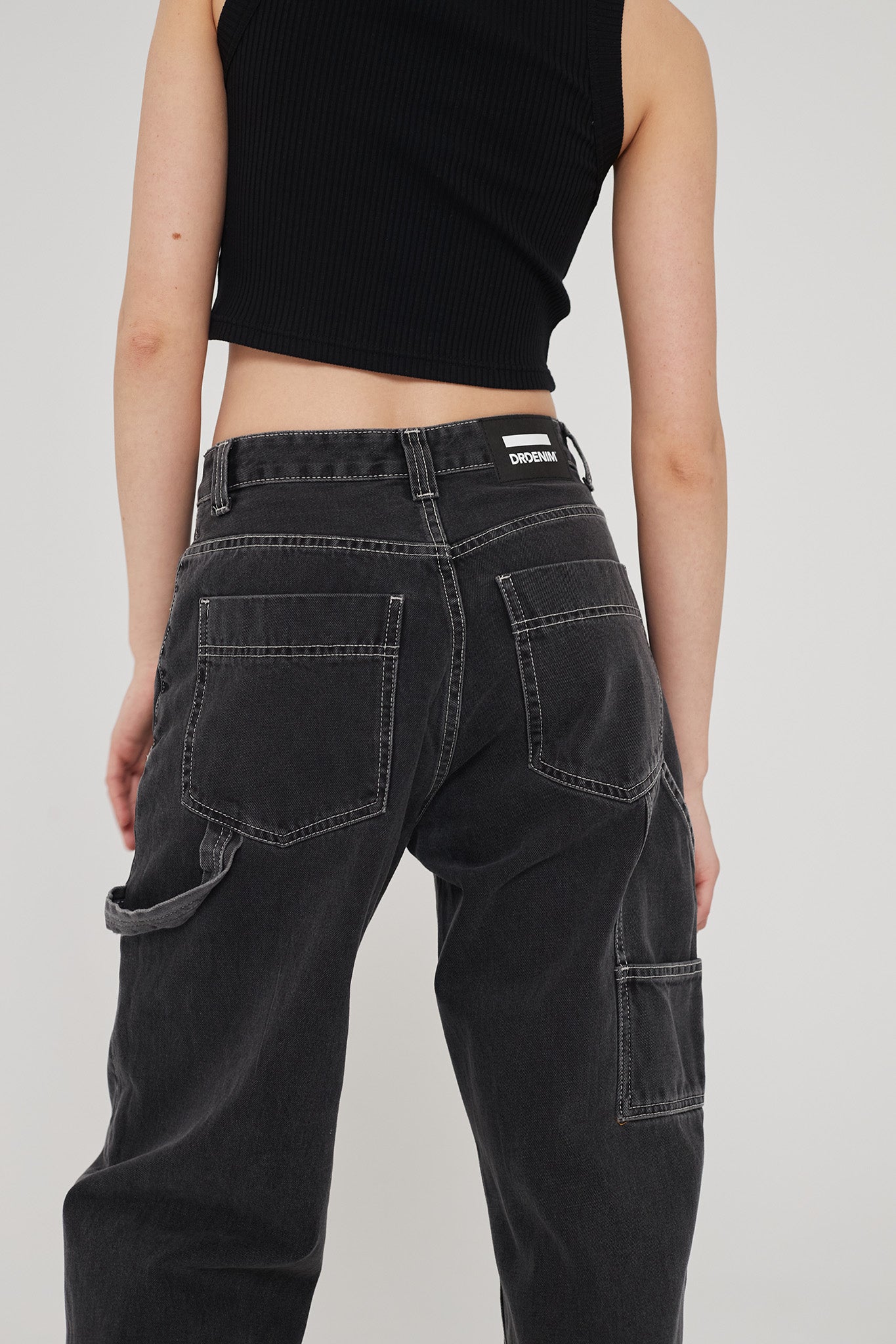 Dr Denim Faye Worker Concrete Black by Selfie Leslie Australia