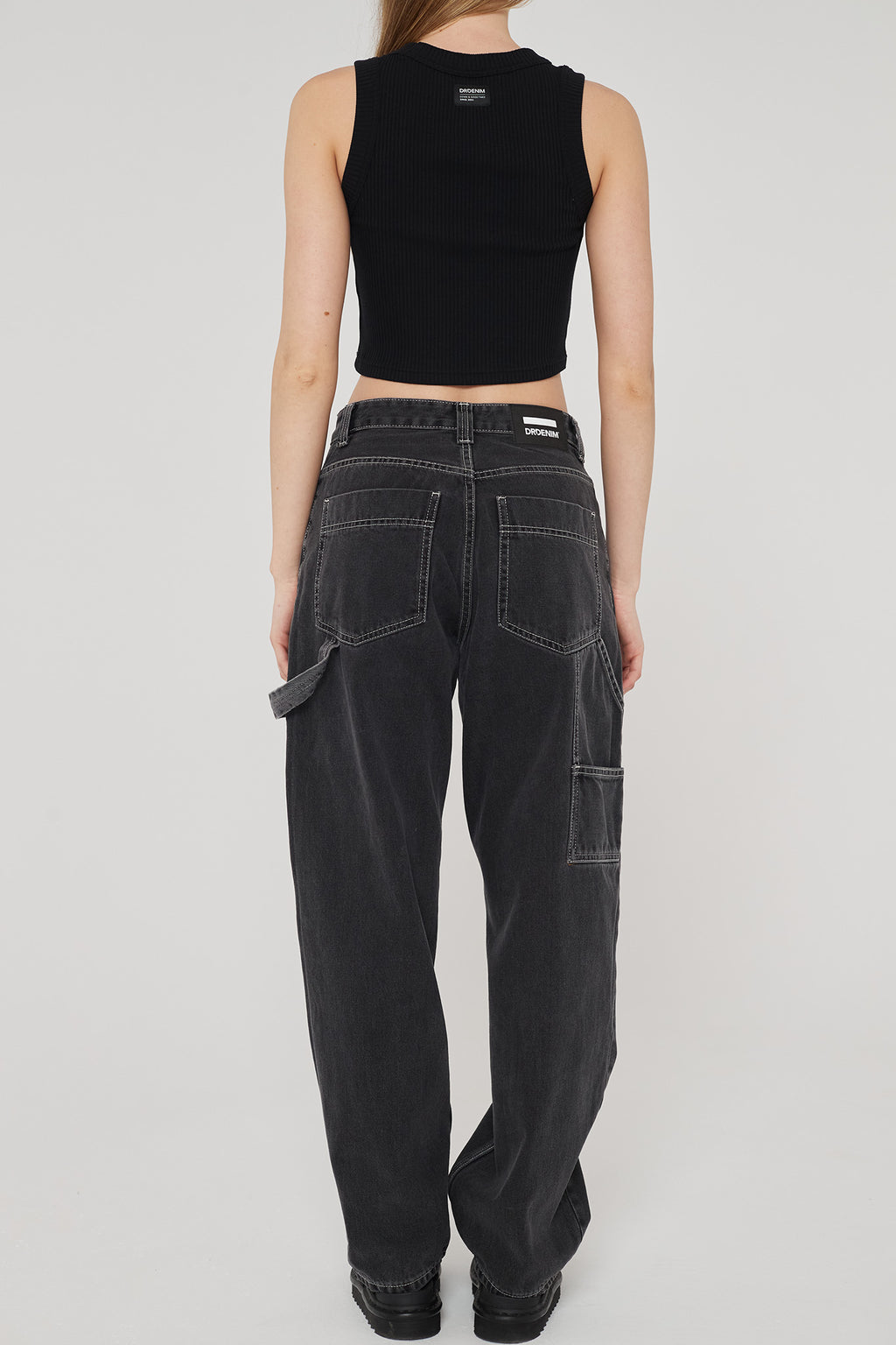 Dr Denim Faye Worker Concrete Black by Selfie Leslie Australia
