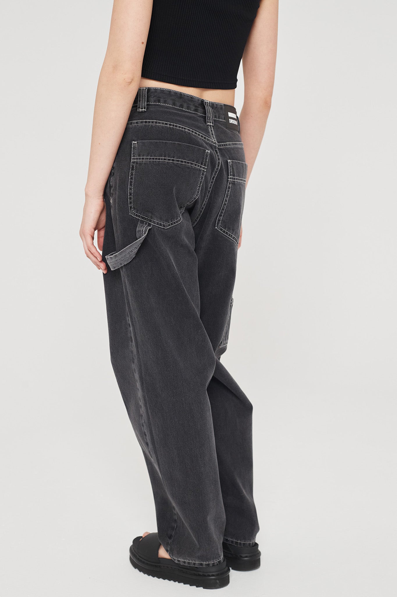 Dr Denim Faye Worker Concrete Black by Selfie Leslie Australia