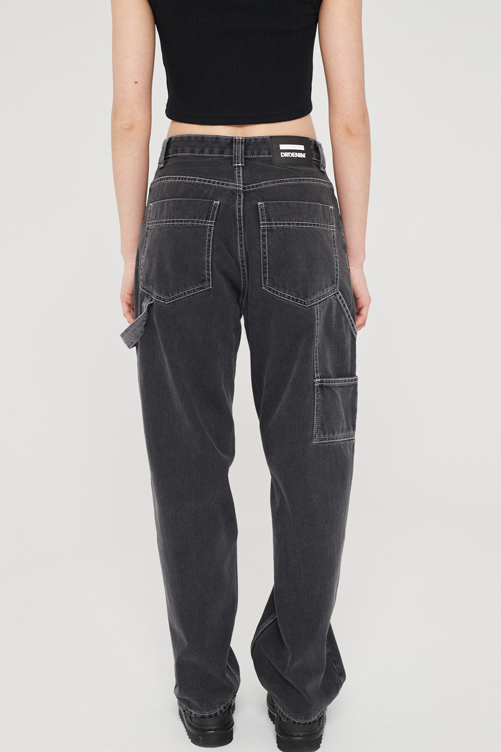 Dr Denim Faye Worker Concrete Black by Selfie Leslie Australia