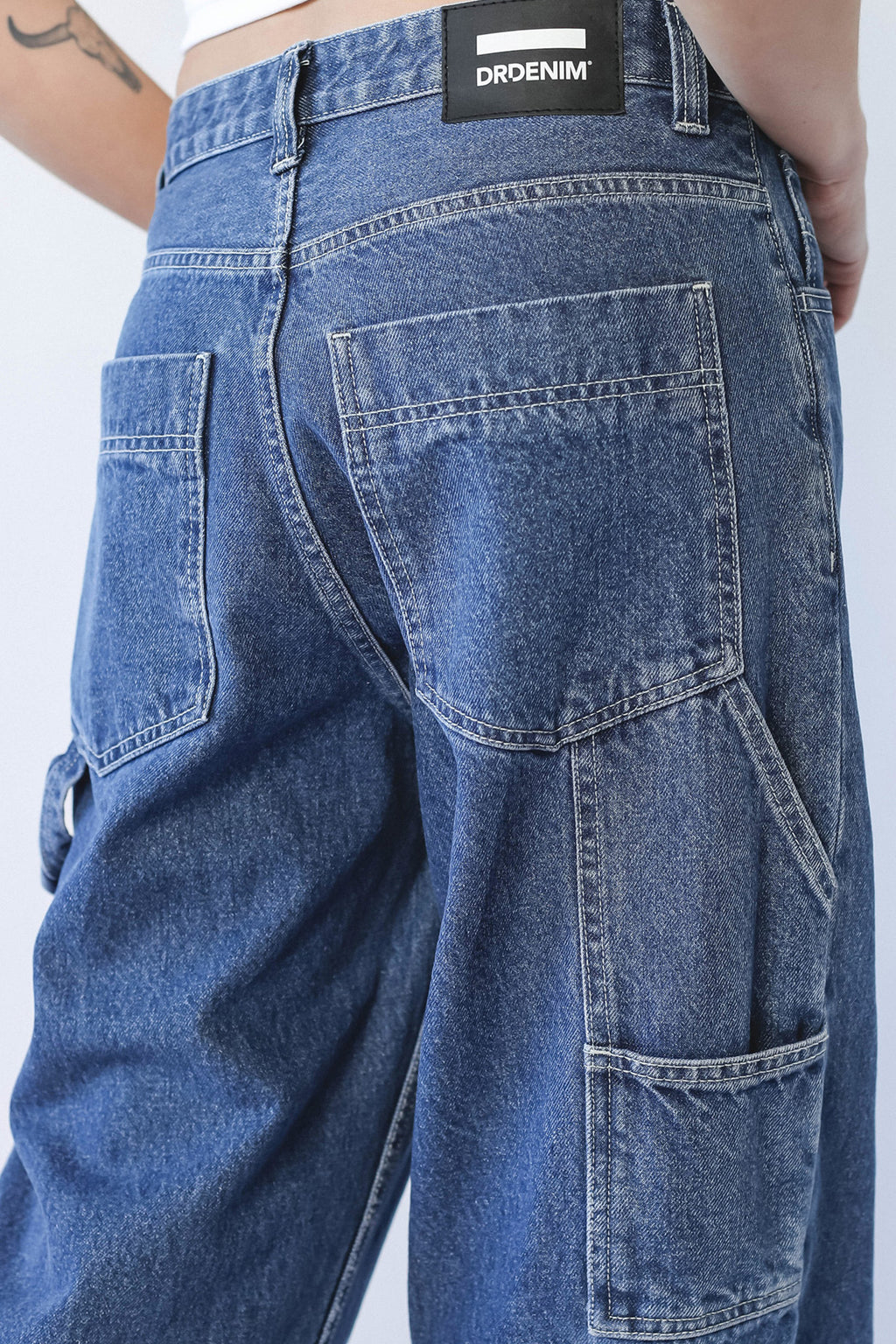 Dr Denim Faye Worker Pebble Mid Stone by Selfie Leslie Australia