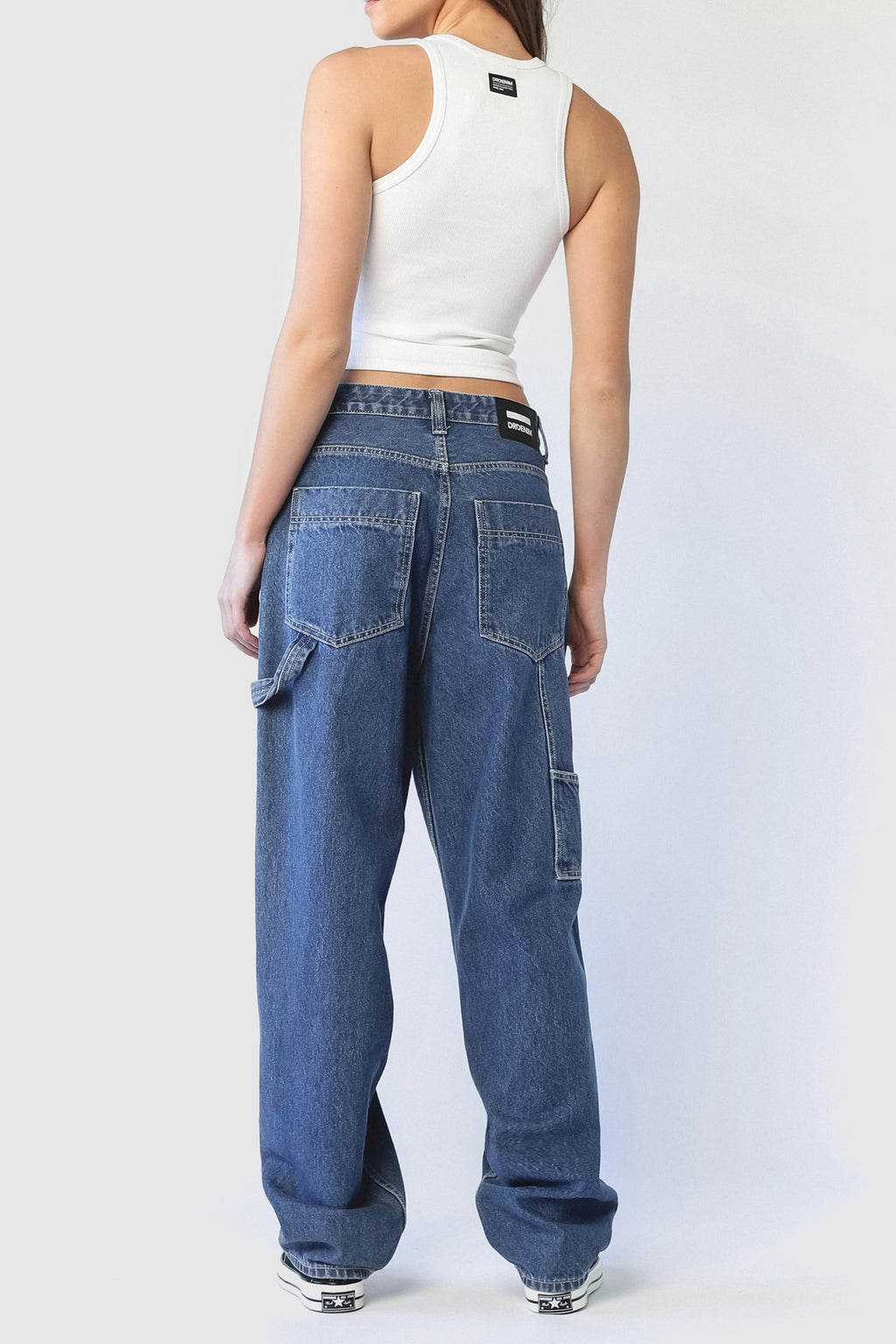 Dr Denim Faye Worker Pebble Mid Stone by Selfie Leslie Australia